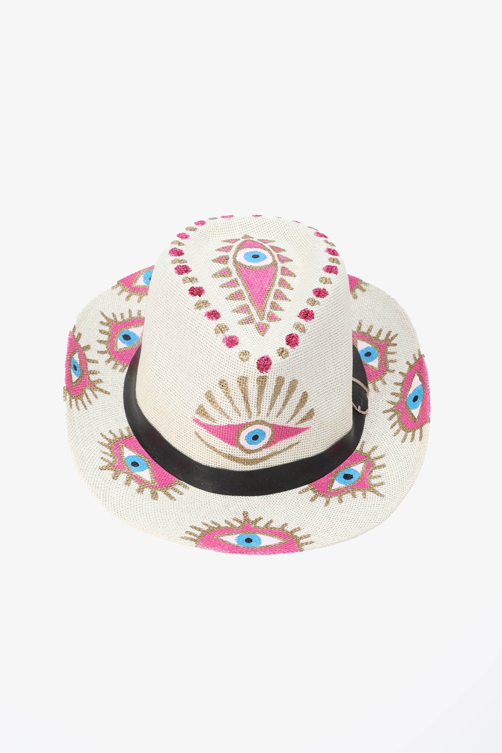Eye Straw Beach Hat