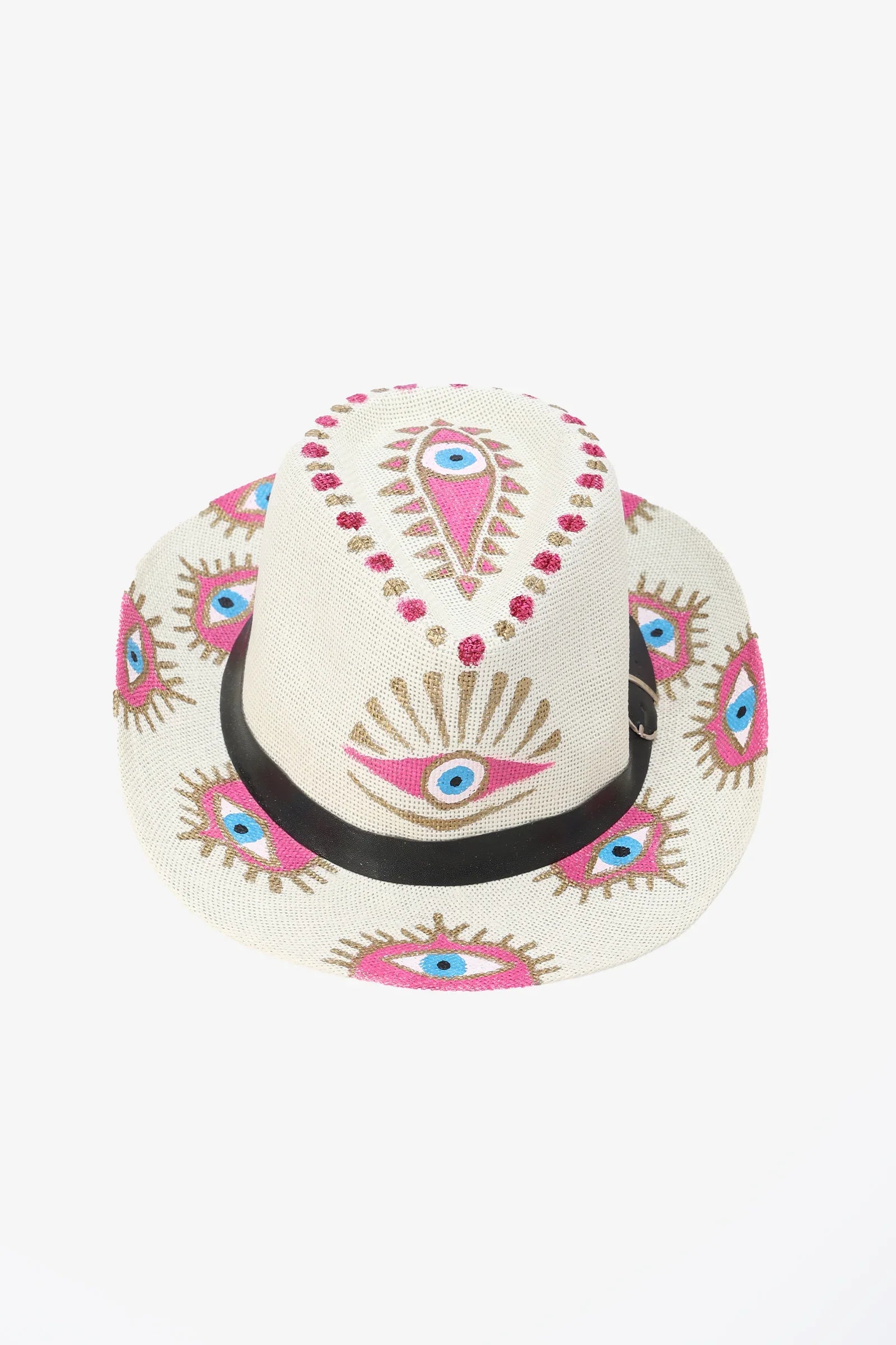 Eye Straw Beach Hat
