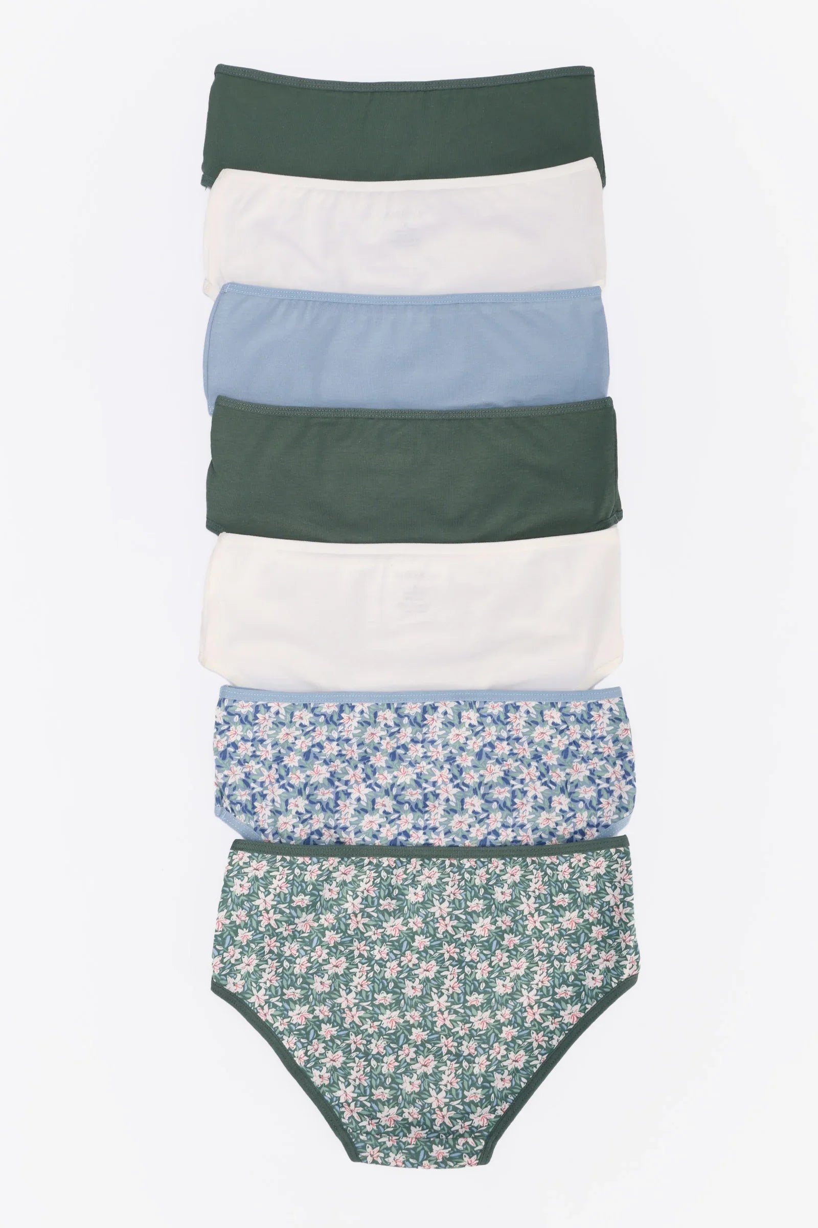 Pack of 7 Colored Brief Panties