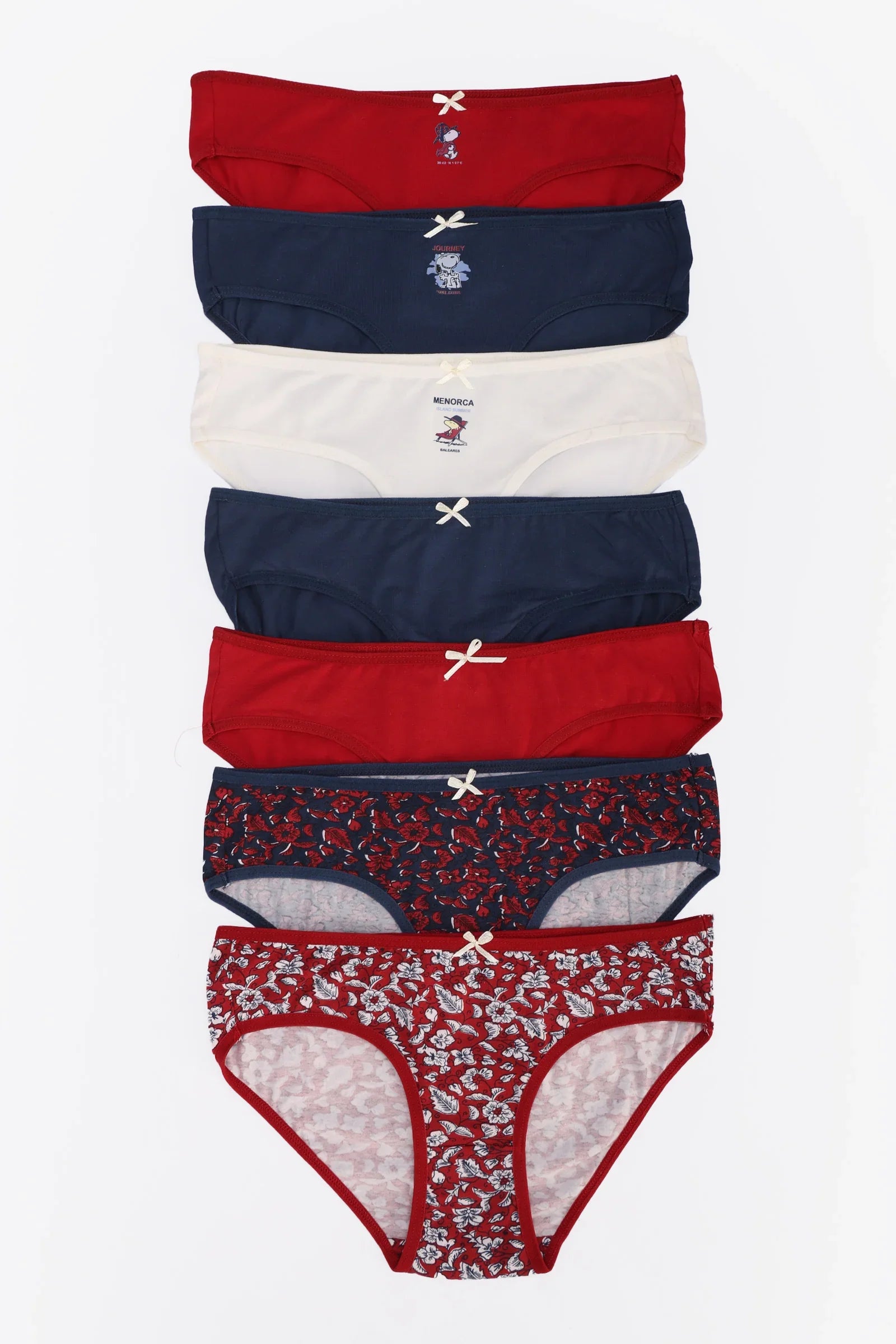 Pack of 7 Colored Bikini Panties