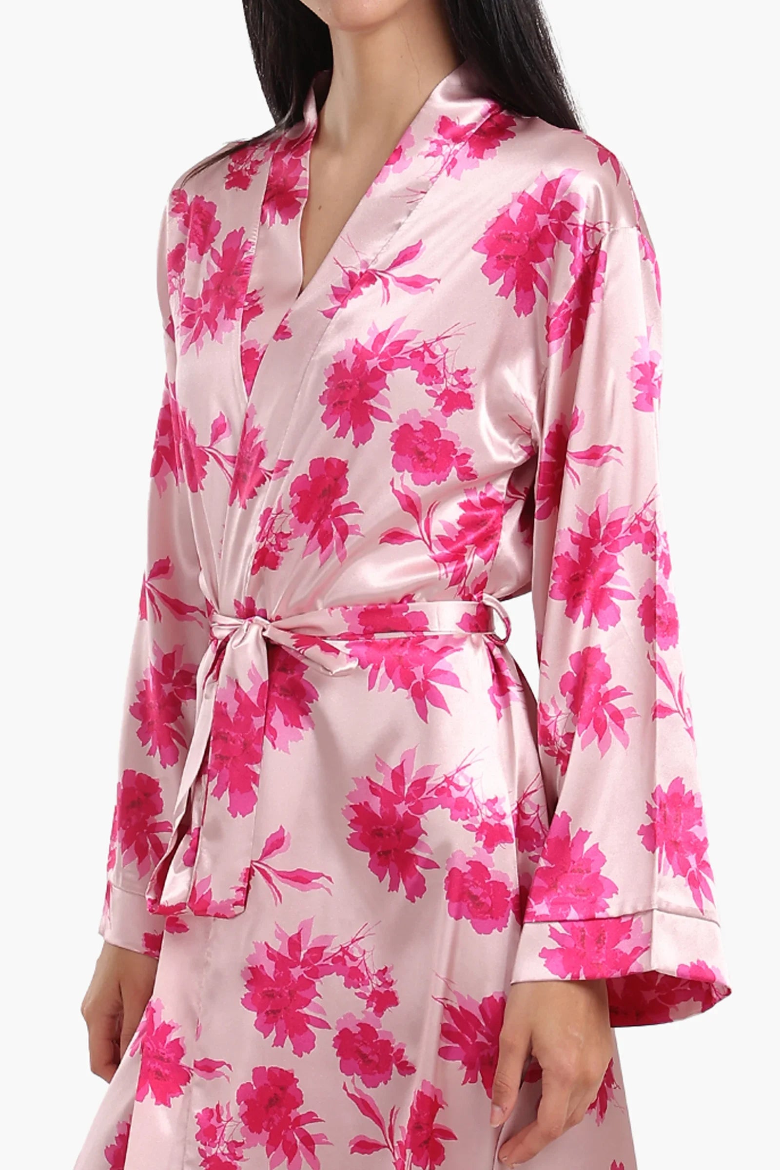 Floral Satin Robe
