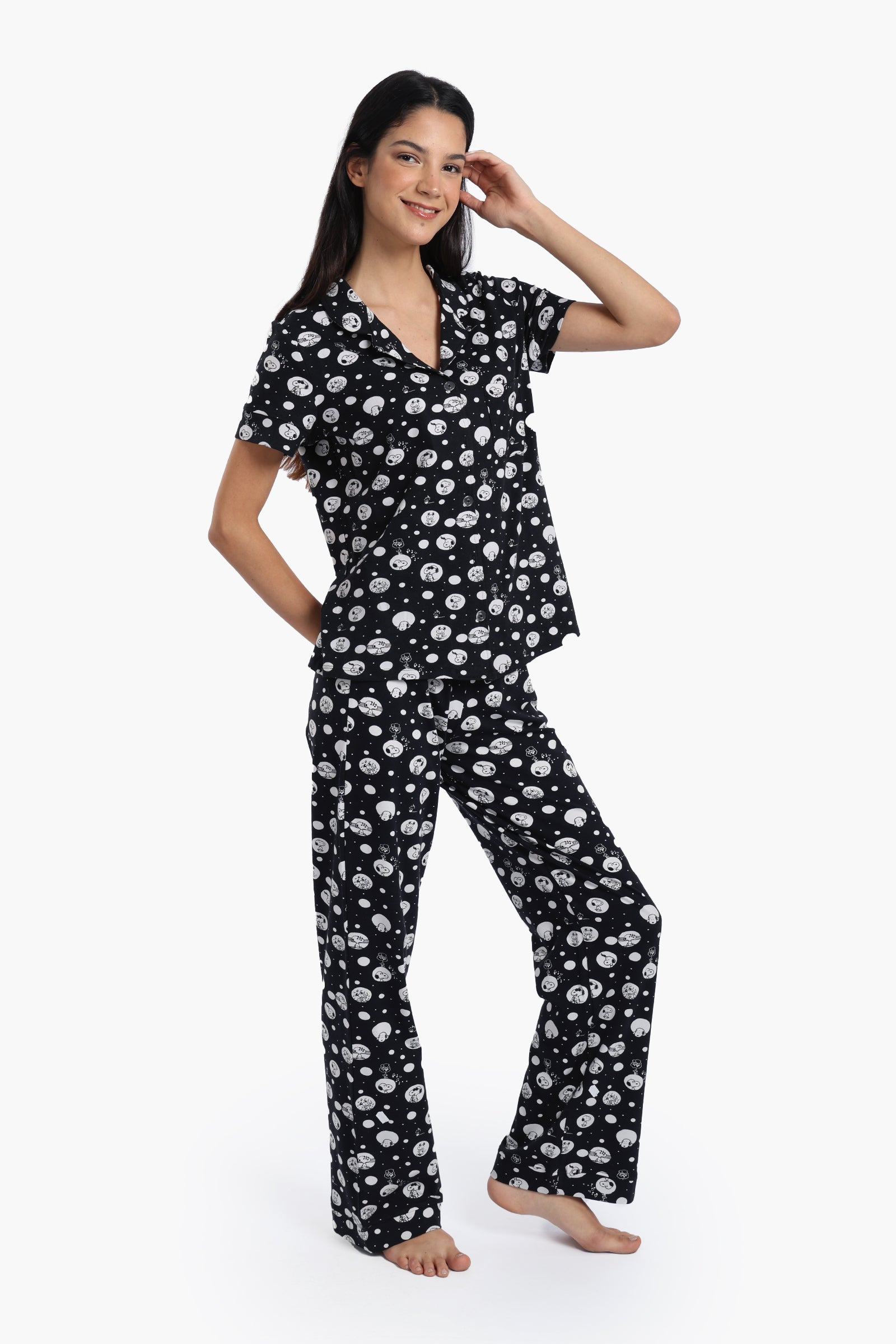 Pyjama Set with Snoopy Print