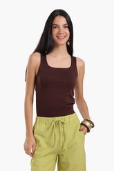 Sleek Solid Patterned Top