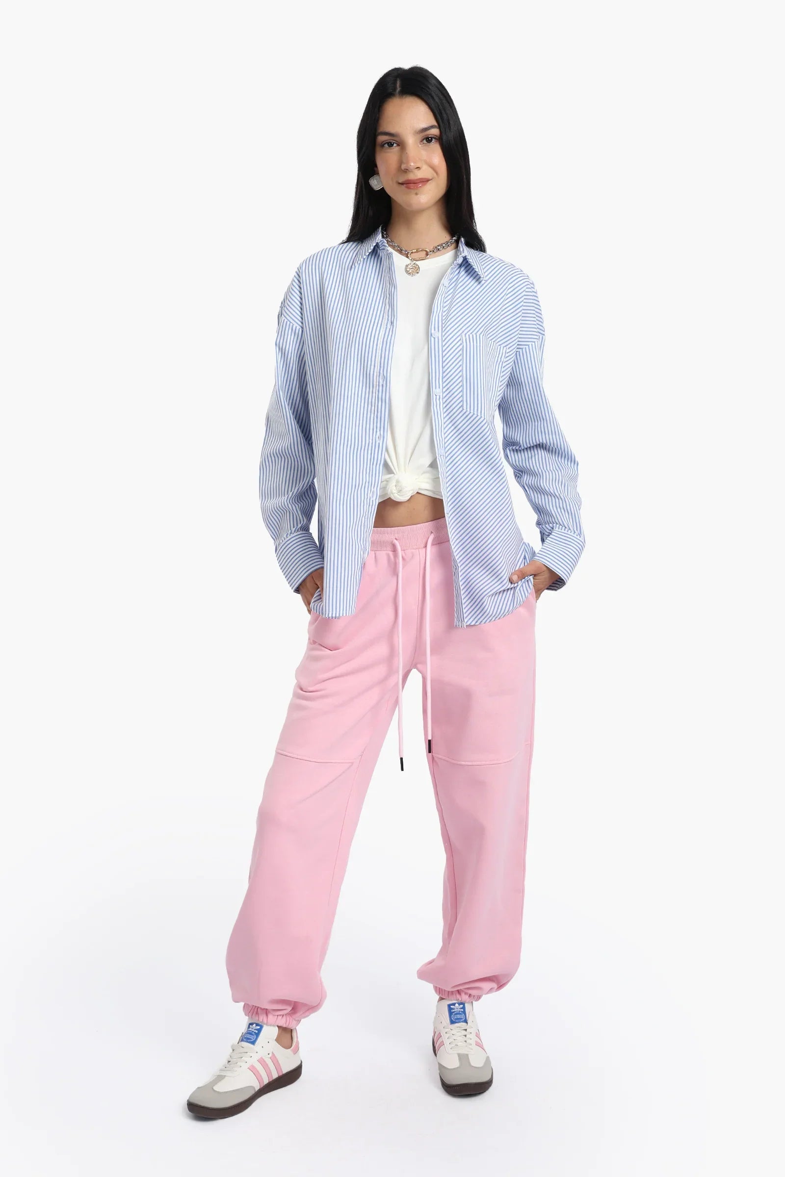 Poplin Blue Striped Shirt