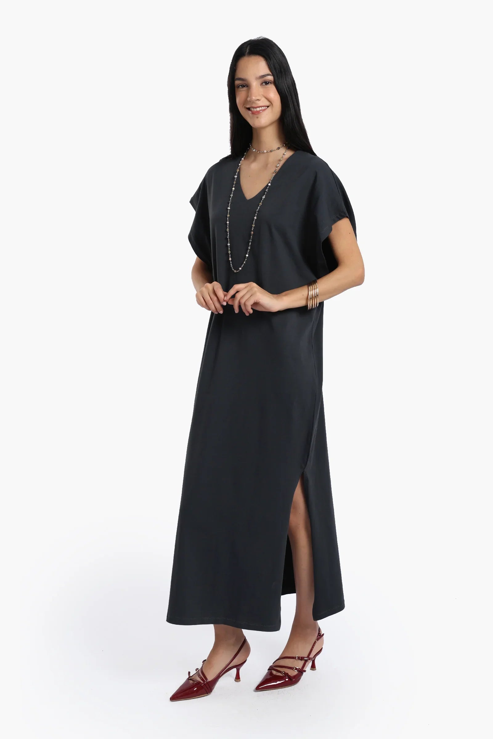 Lounge Dress with Side Slits