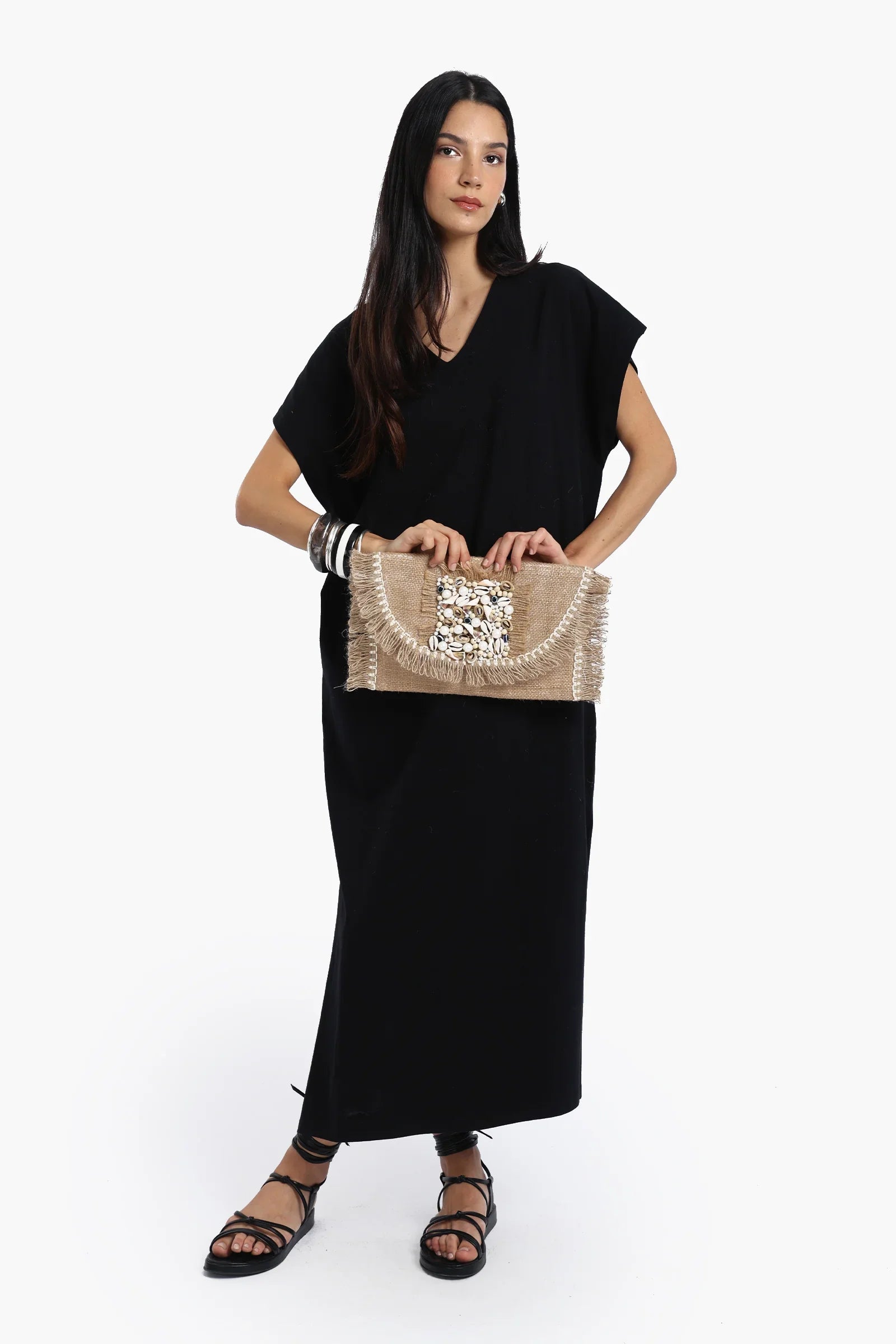 Beach Clutch with Fringes