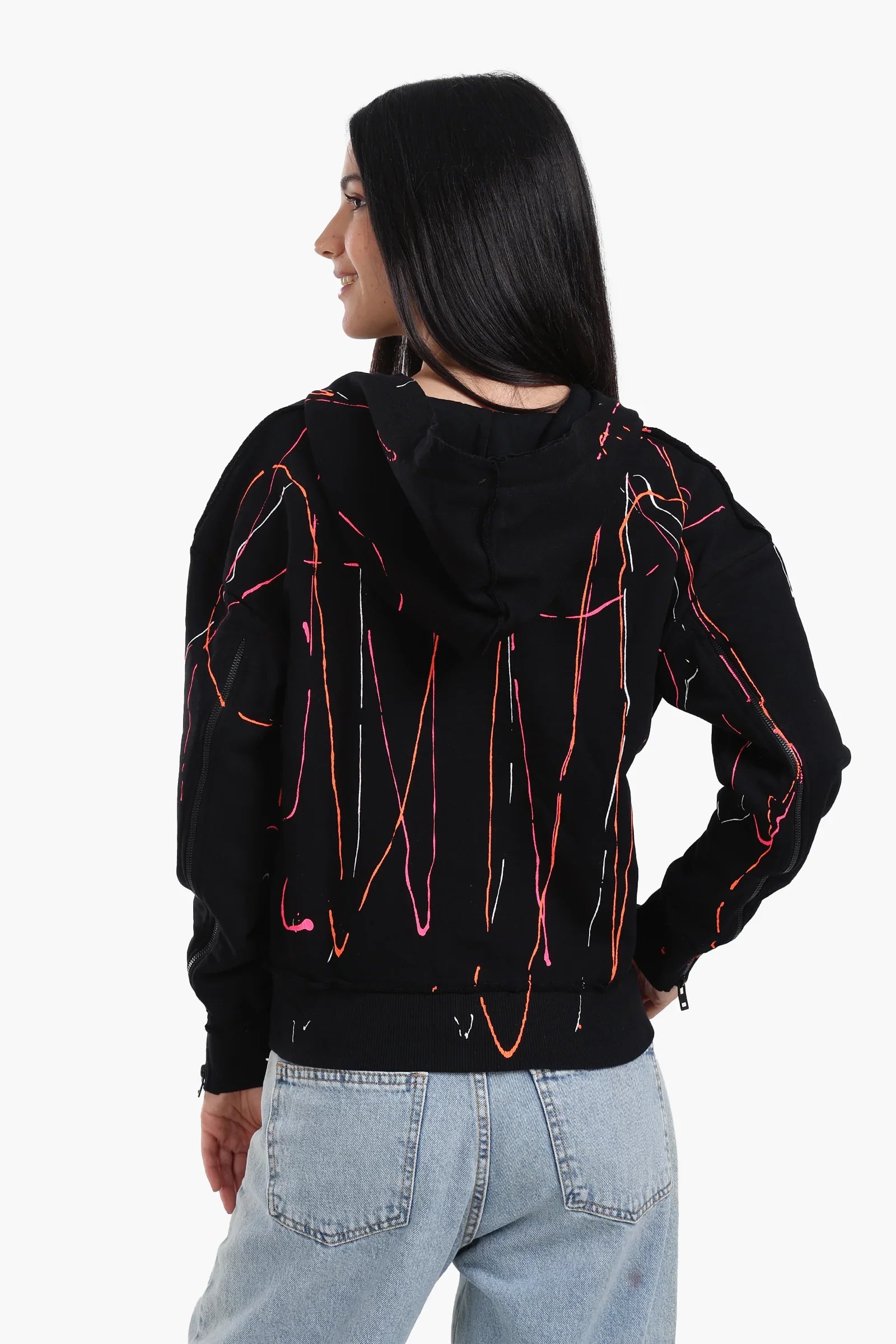 Lounge Jacket with Abstract Streaks
