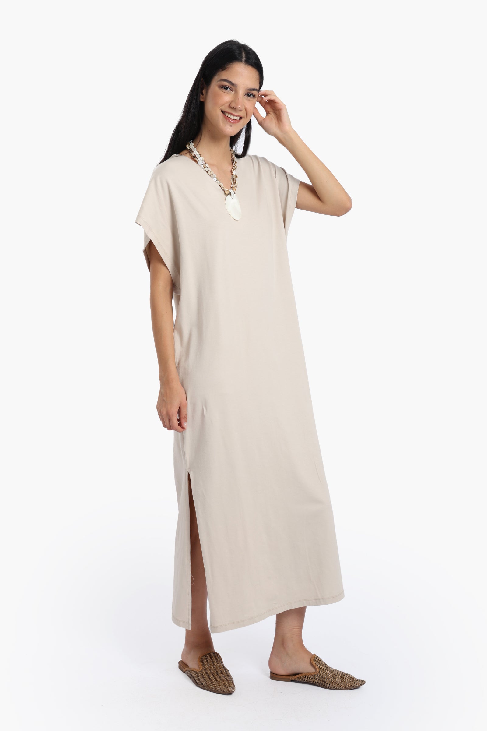 Lounge Dress with Side Slits
