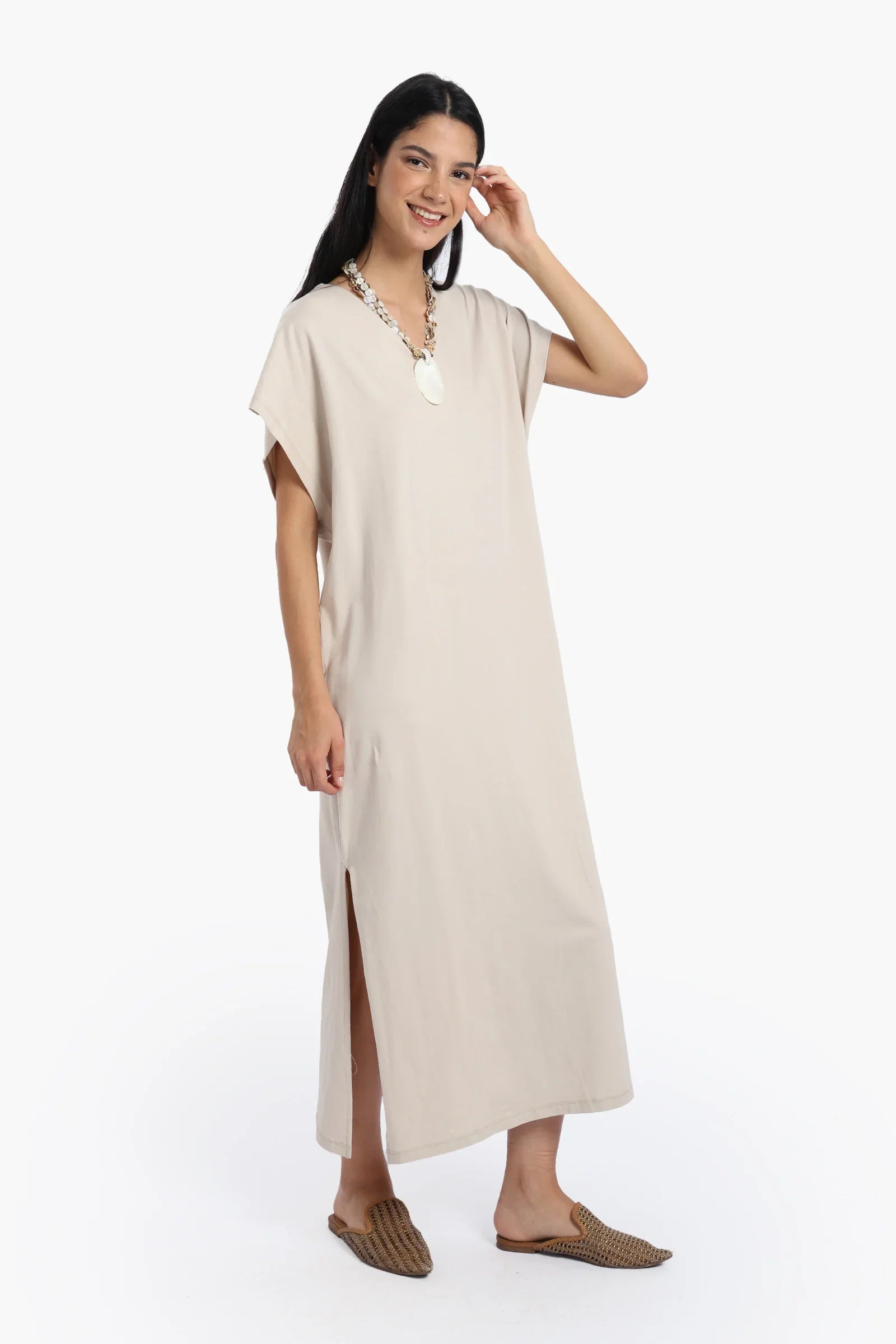 Lounge Dress with Side Slits