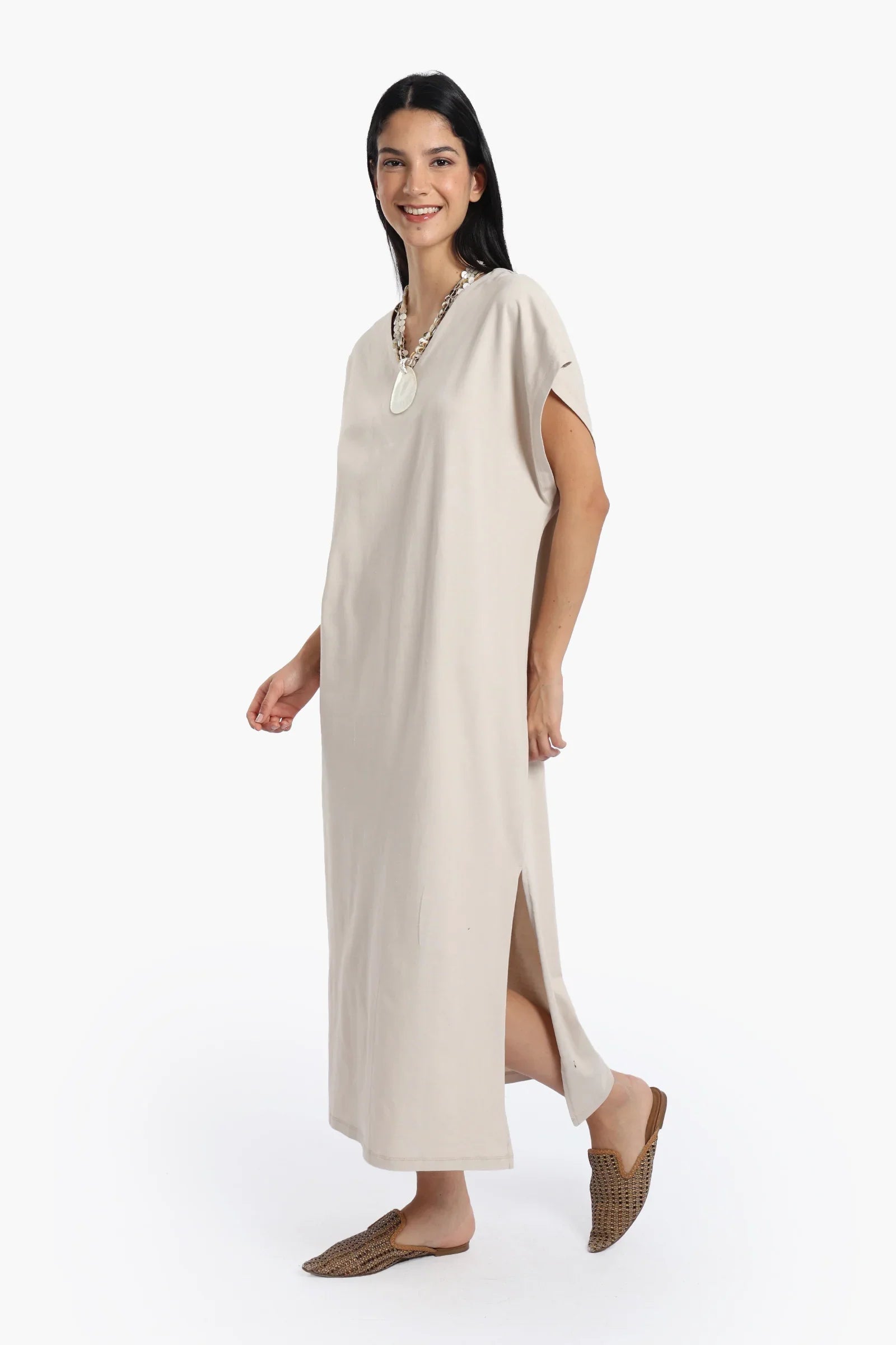 Lounge Dress with Side Slits