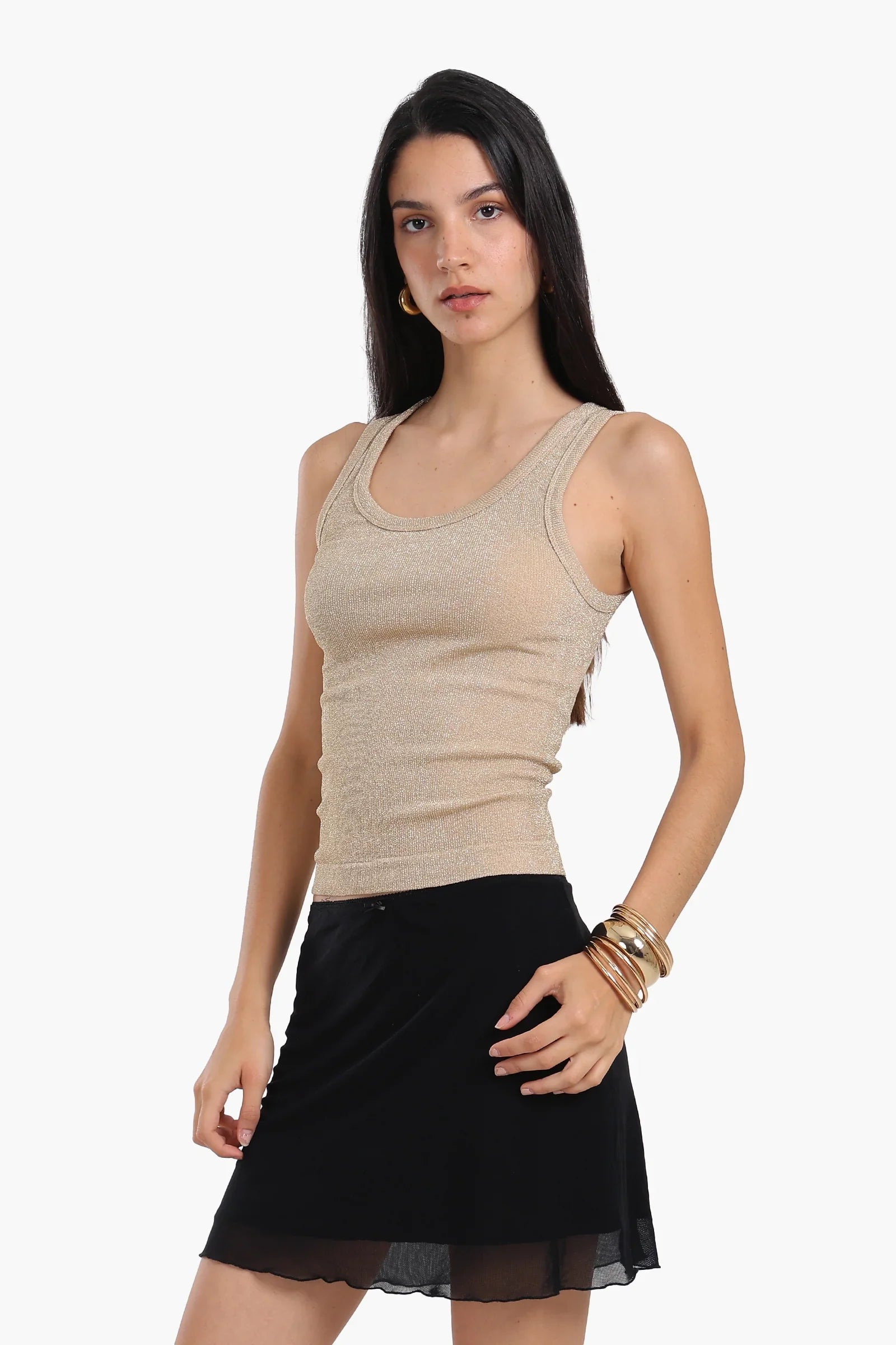 Sleeveless Round Neck Top