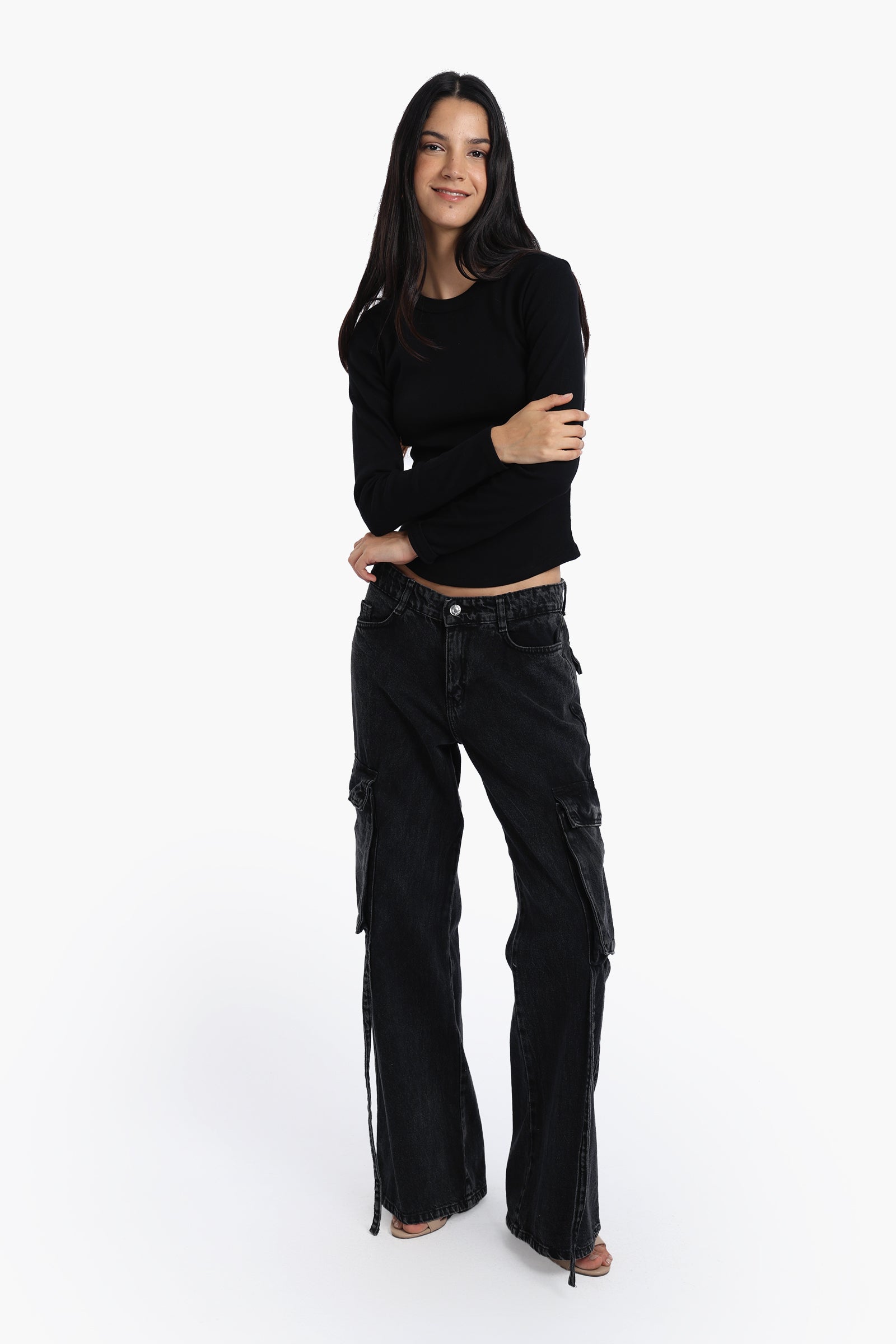 Ribbed Round Neck Top