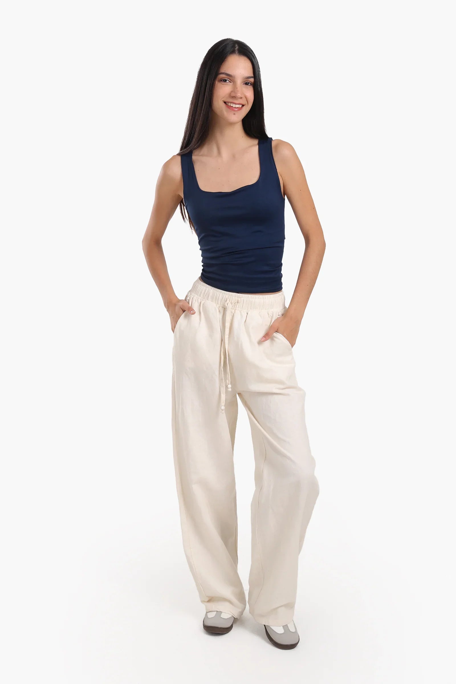 Sleek Solid Patterned Top