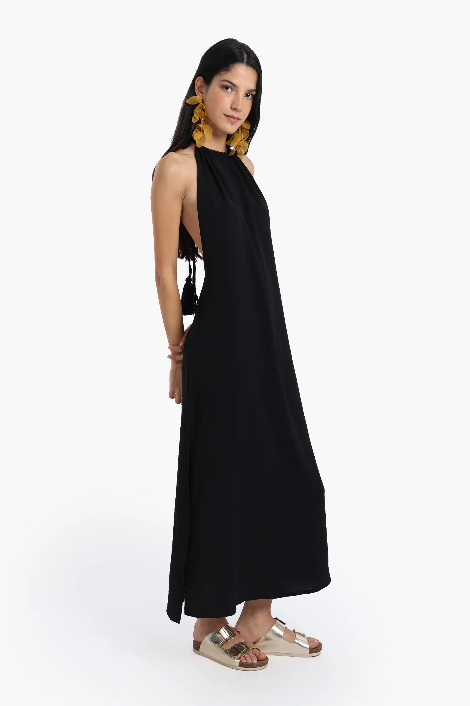 Backless Black Dress