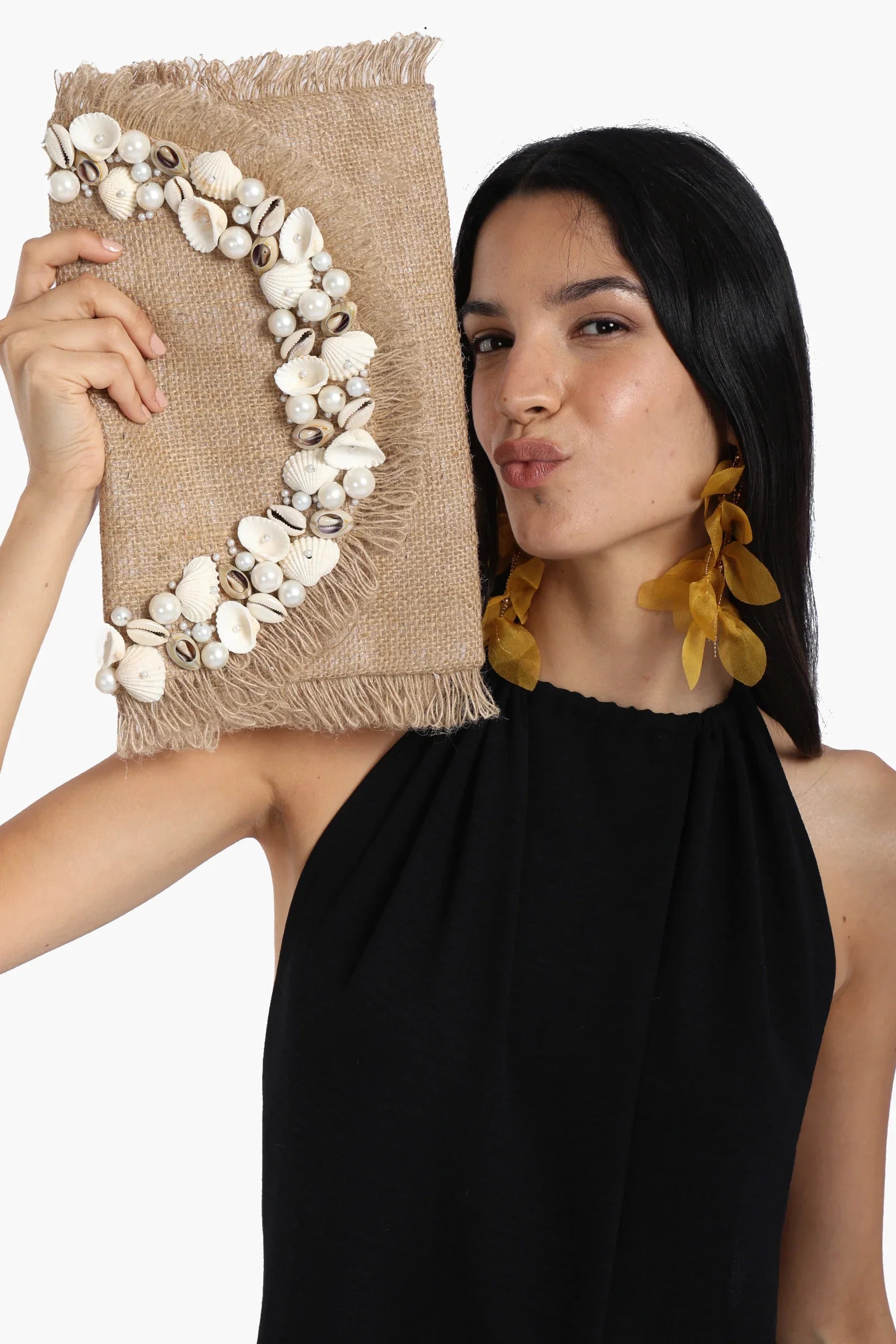 Envelope Clutch with Shell & Pearl