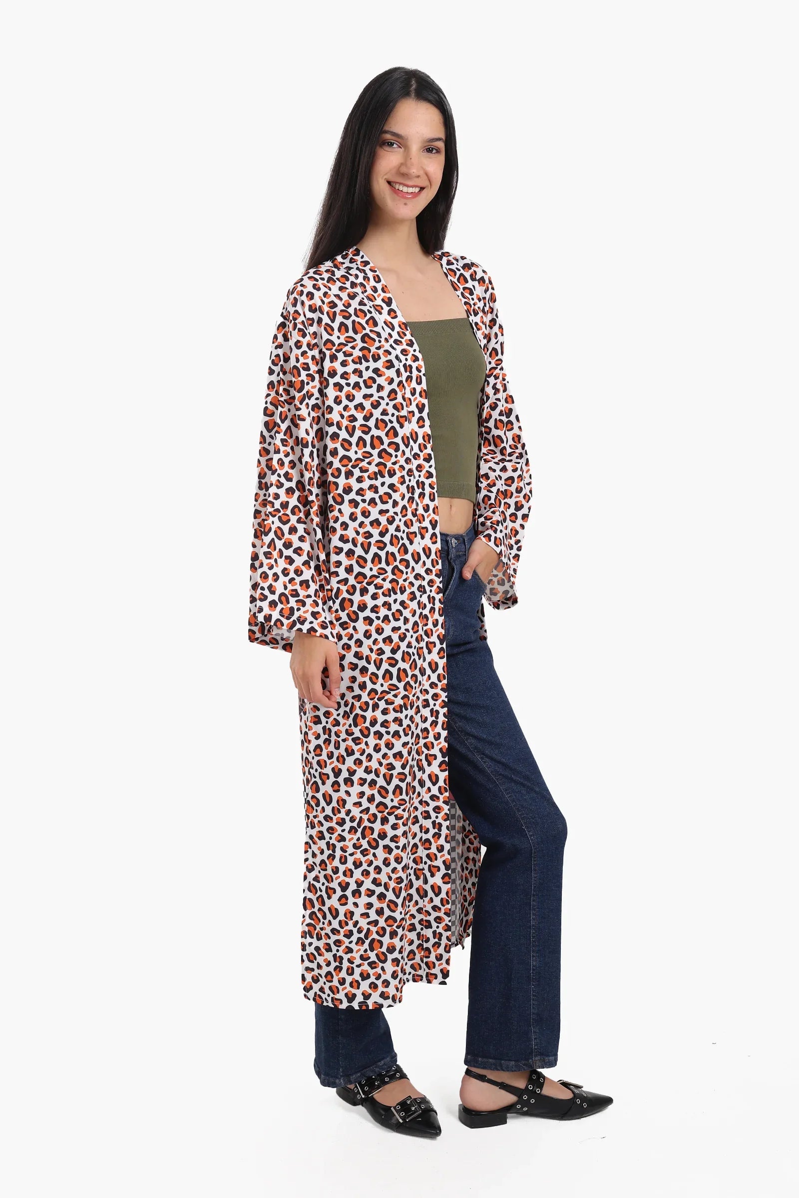 كيمونو منقوش ملون