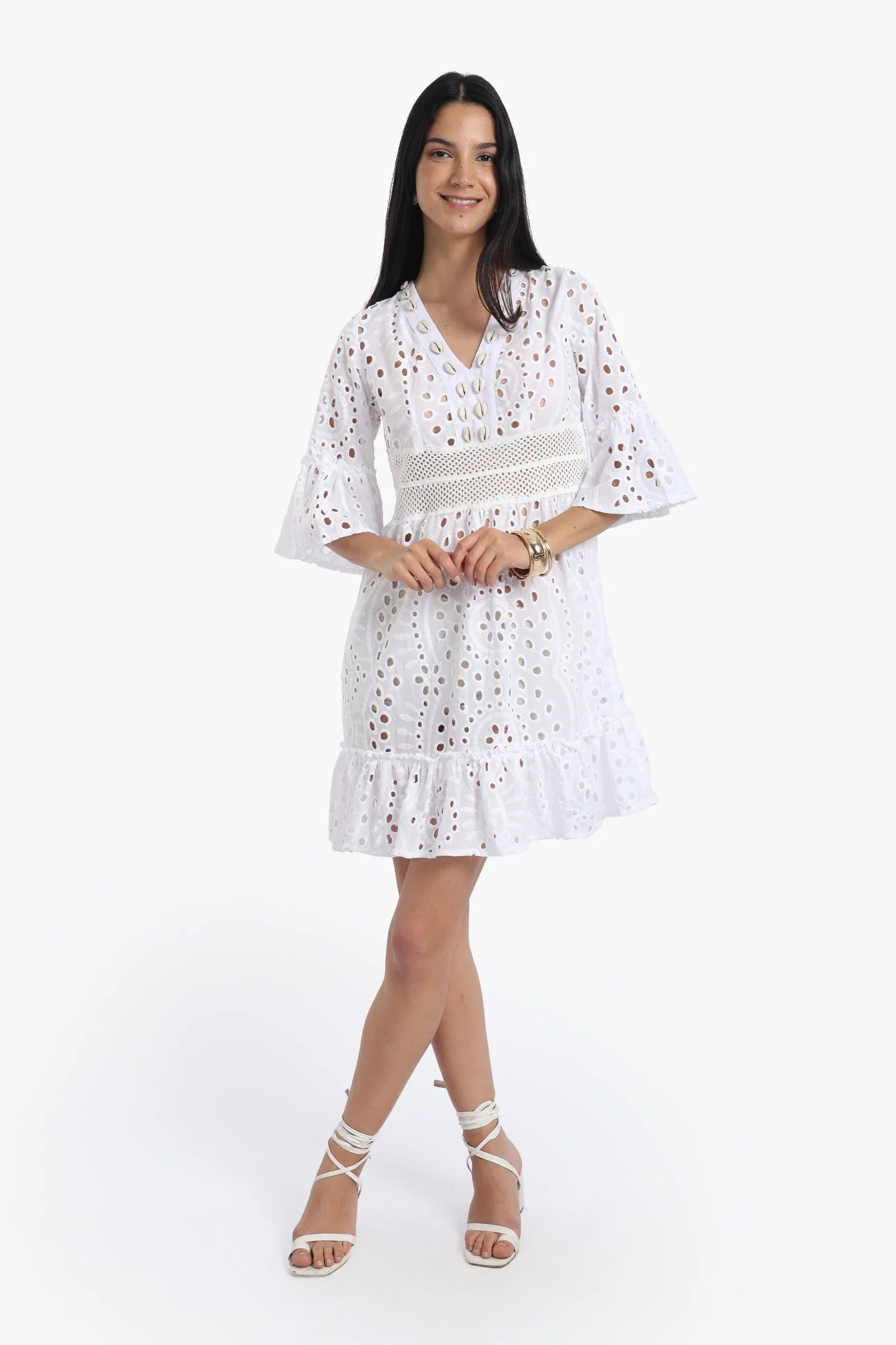 White Flowy Dress