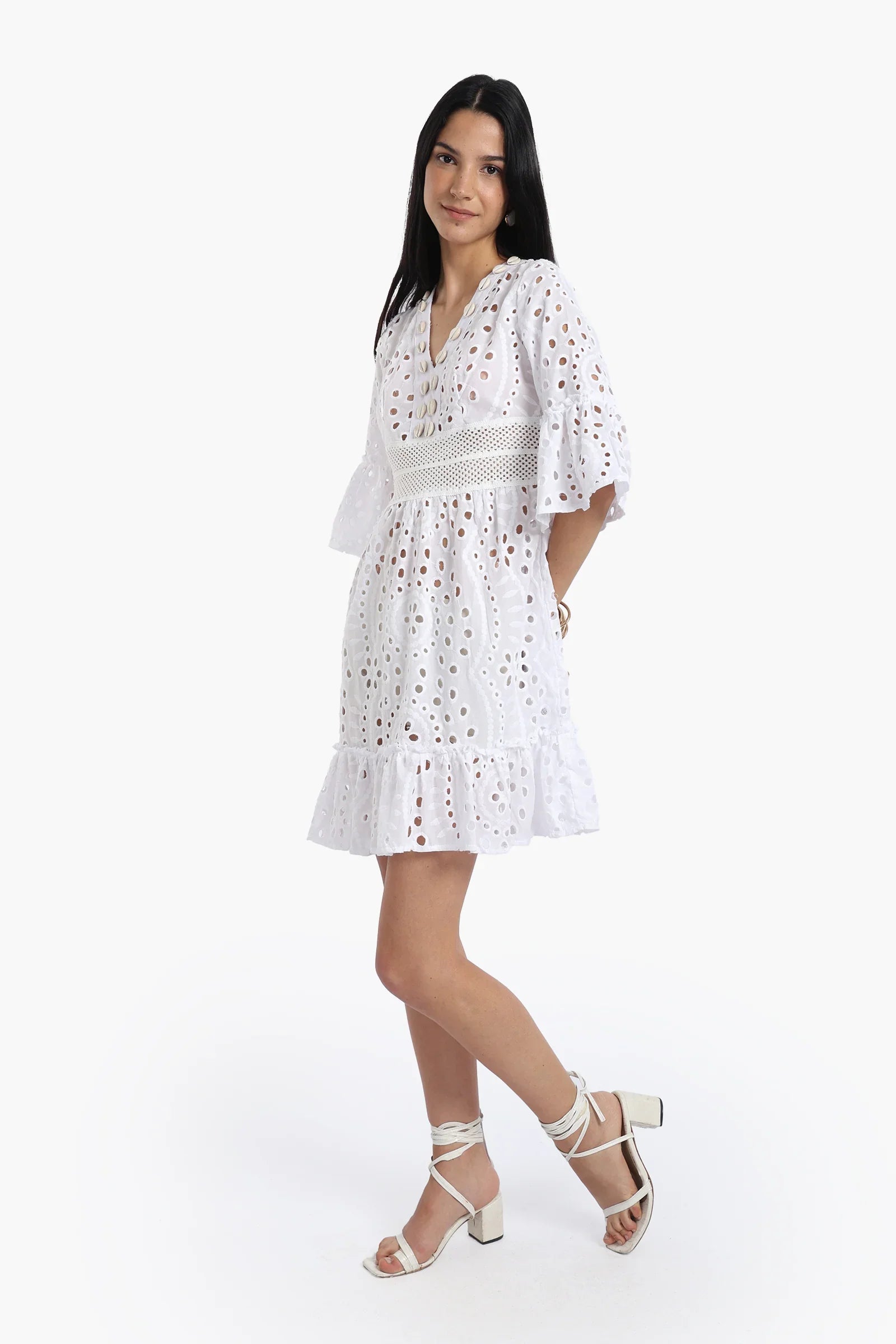 White Flowy Dress