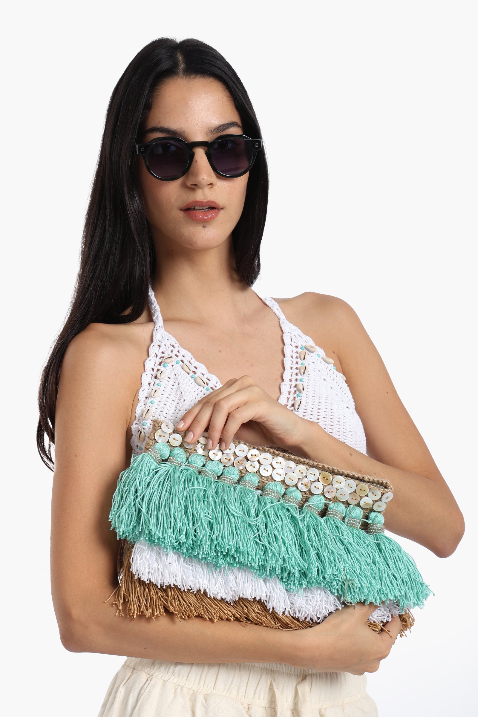 Beach Bag with Tassels