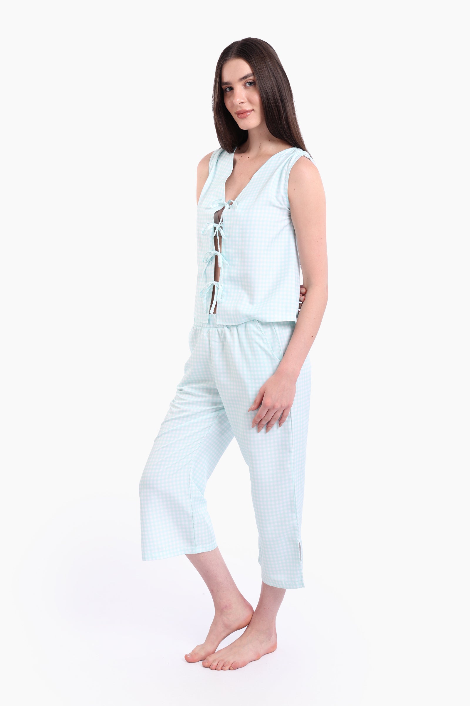 Gingham Tencel Pyjama Set
