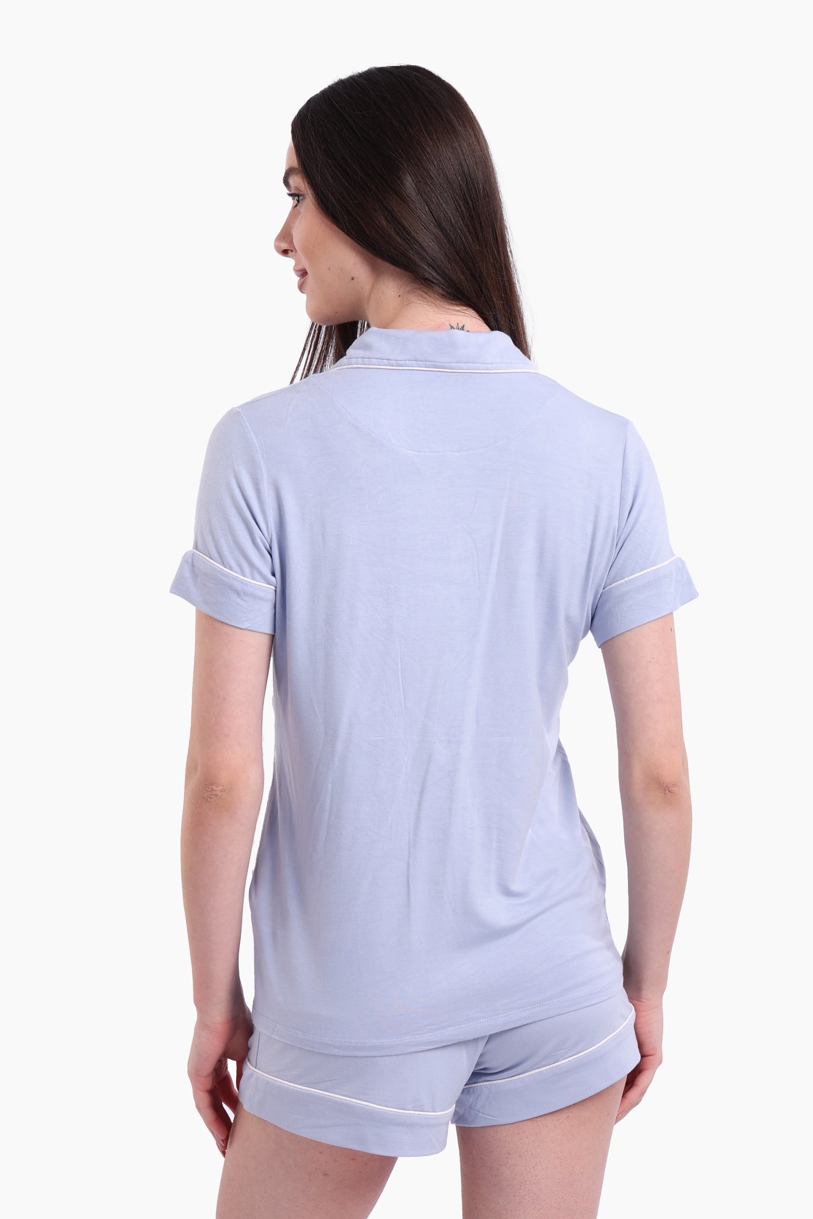 Color Piping Poplin Pyjama Set