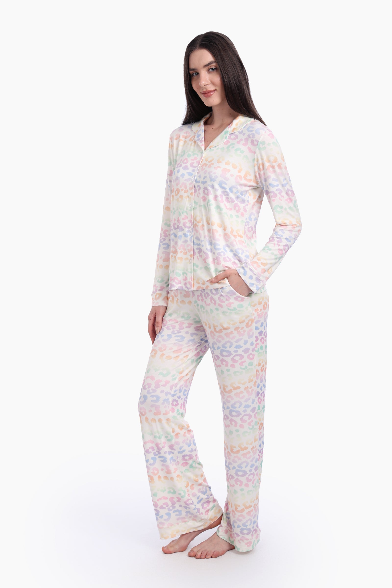 Colorful Animal Print Pyjama Set