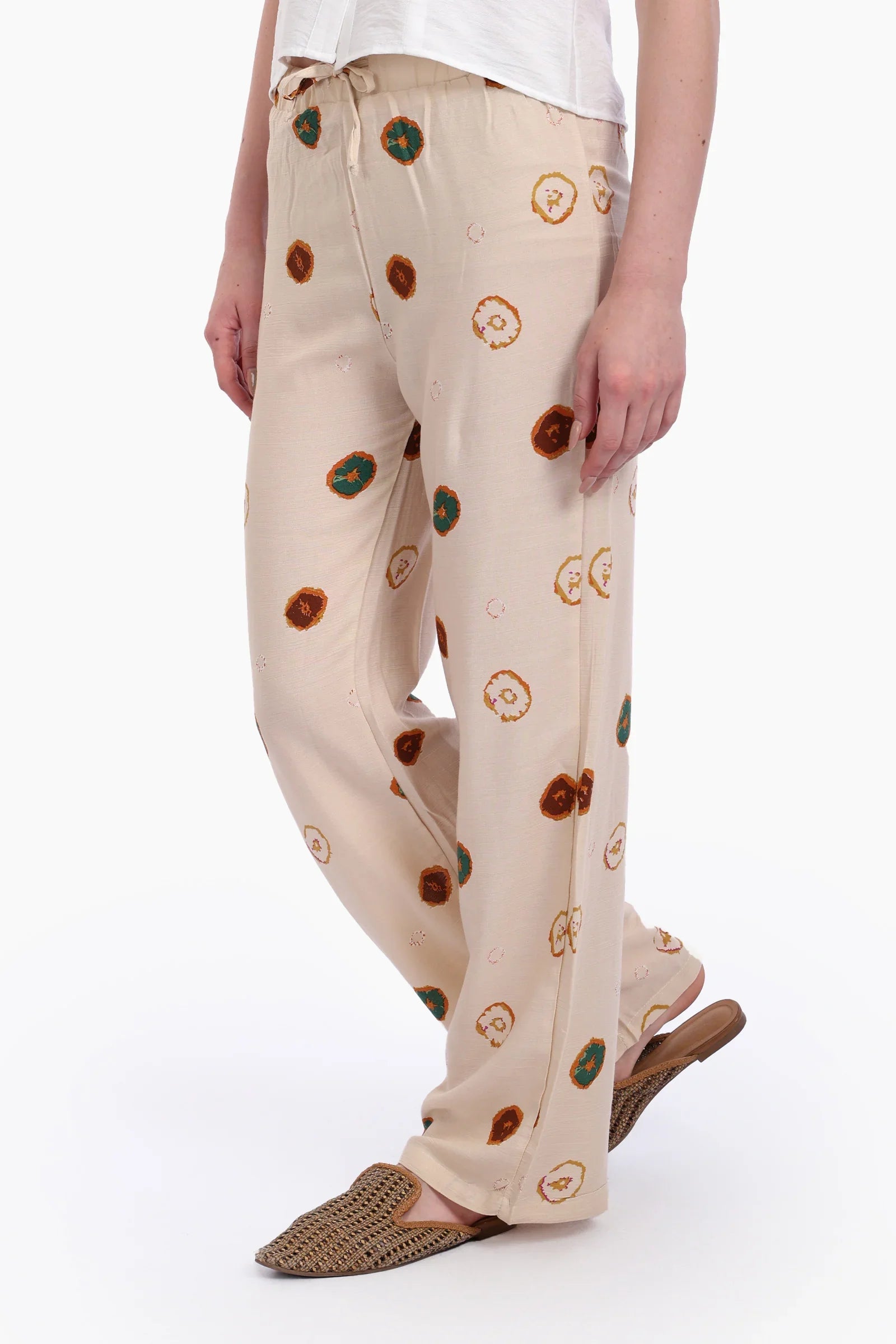 High Rise Printed Pants