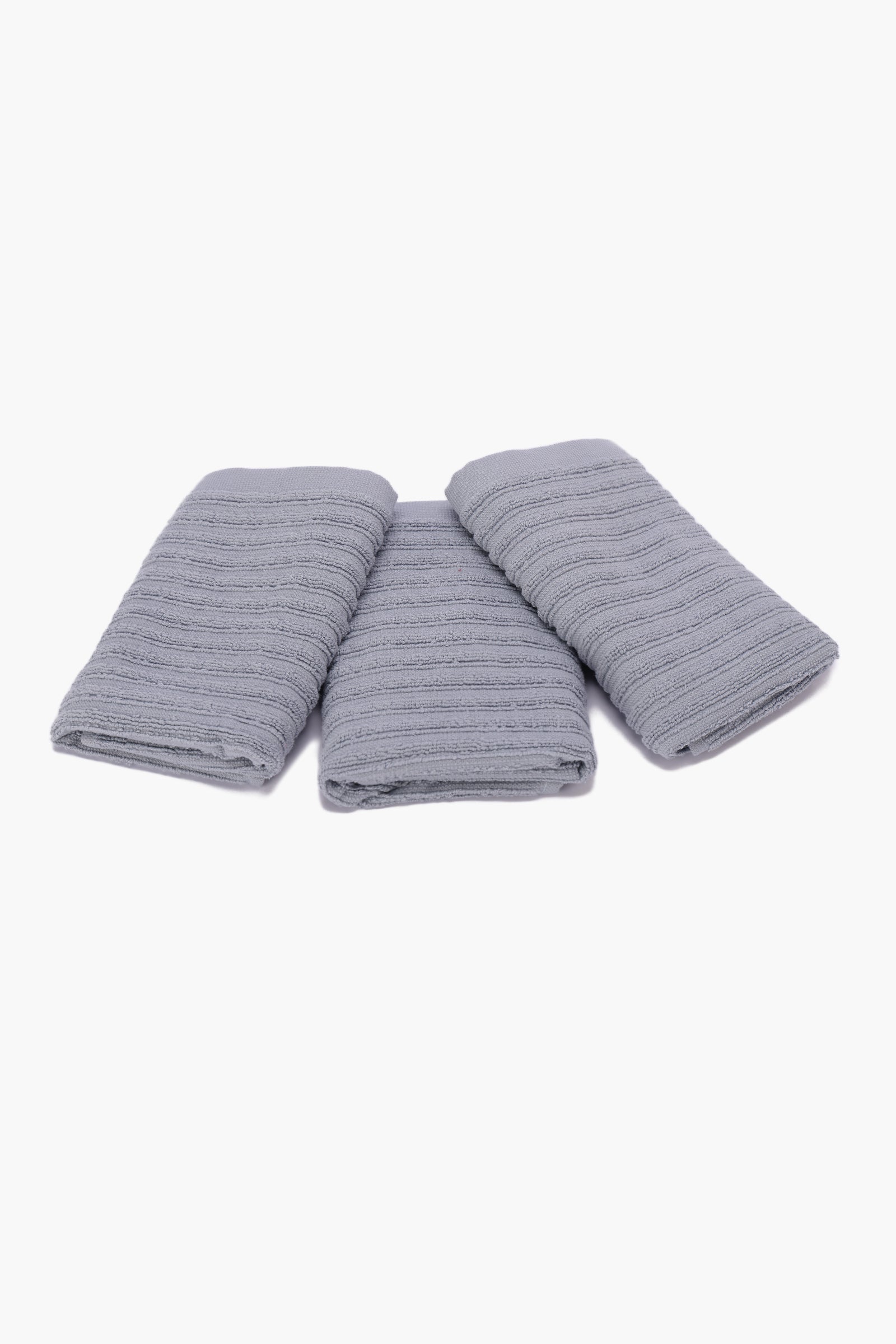 Ribbed Towel Set - 3 Pcs