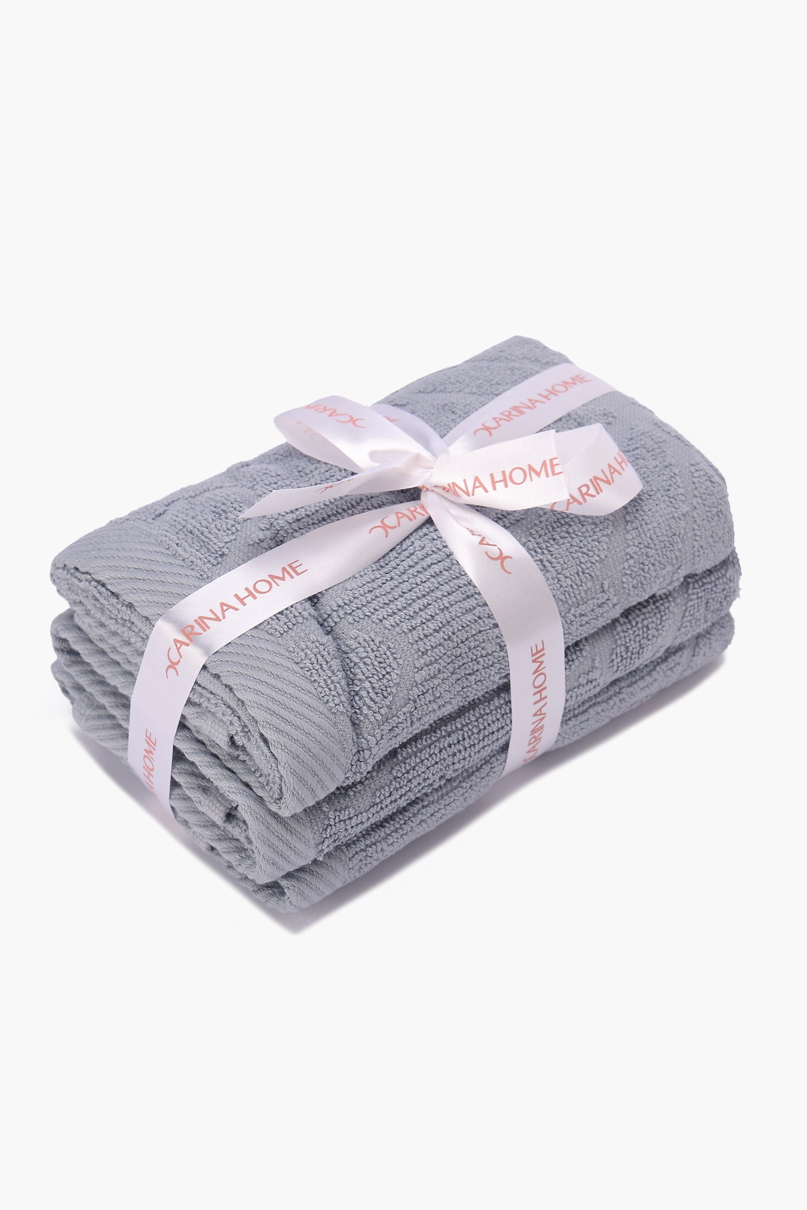Flower Ribbed Towel Set - 3 Pcs