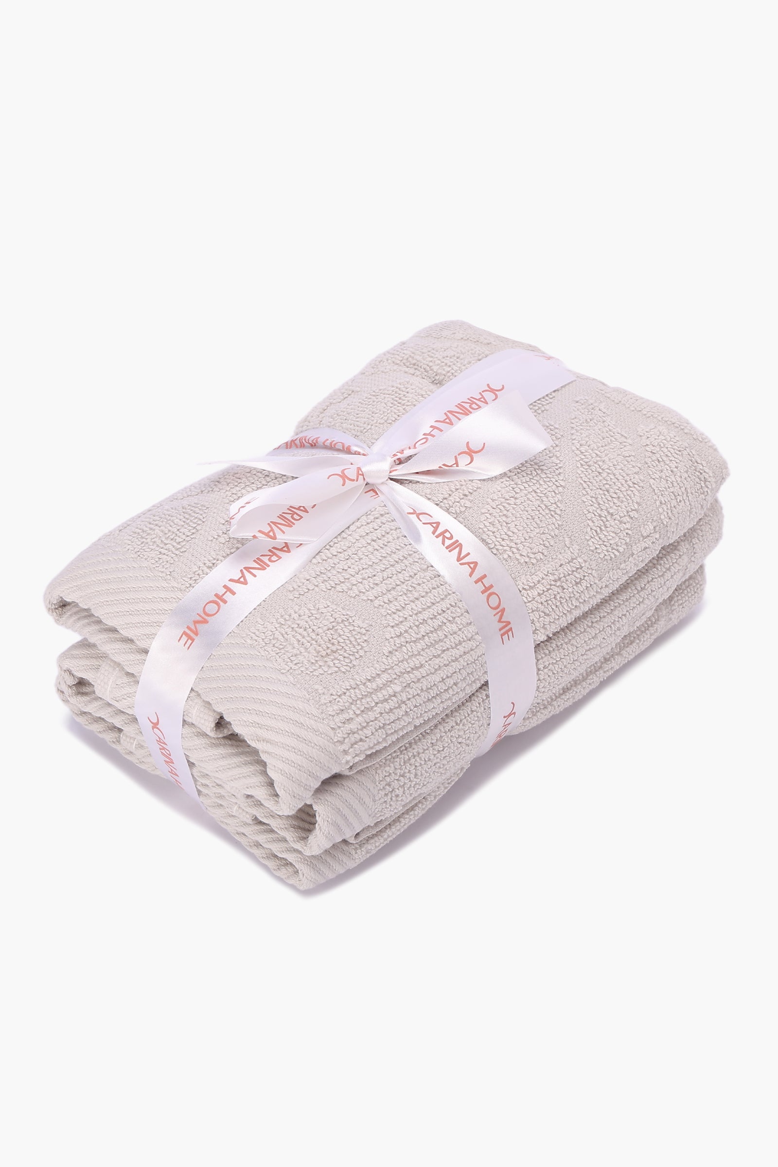 Flower Ribbed Towel Set - 3 Pcs