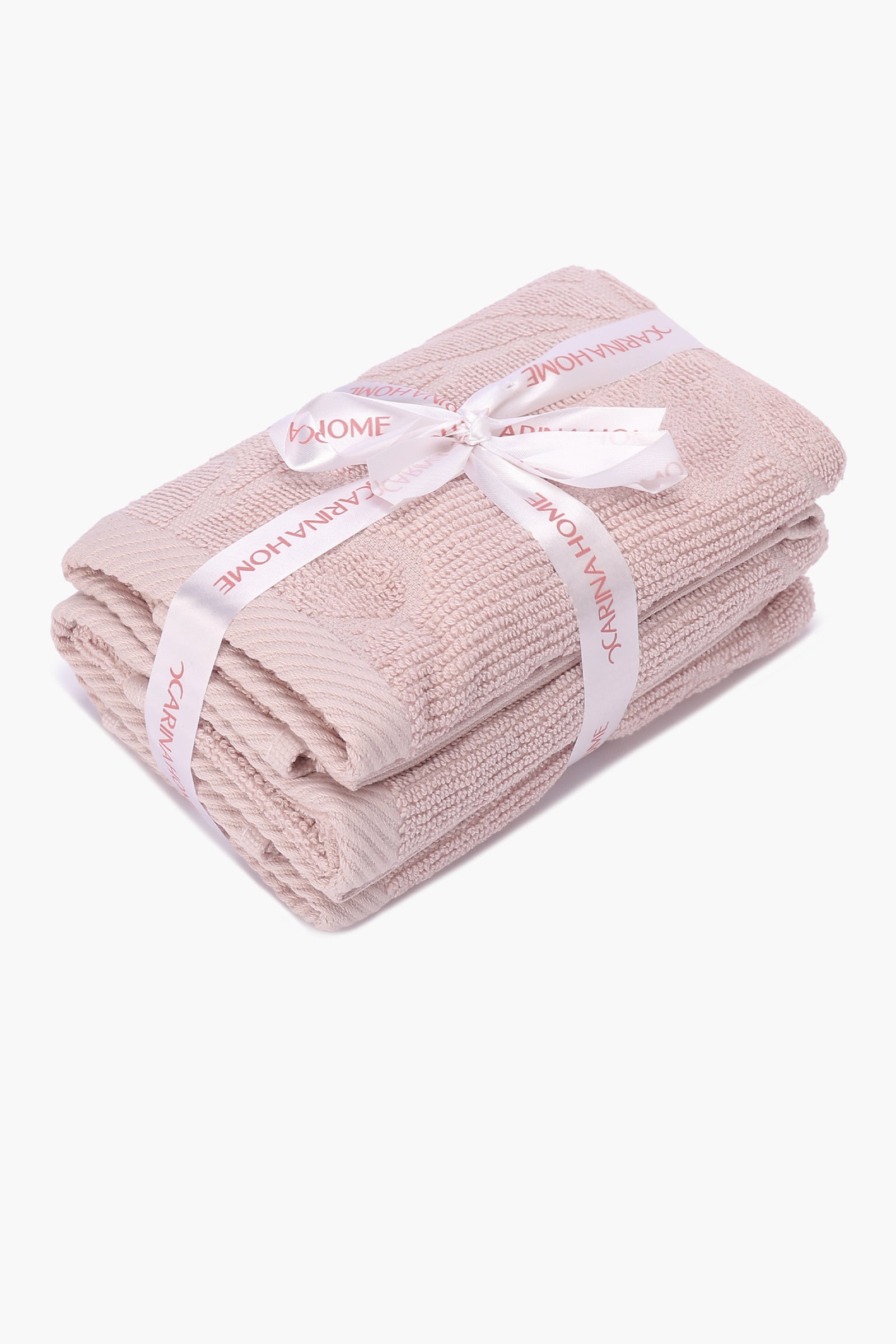 Flower Ribbed Towel Set - 3 Pcs
