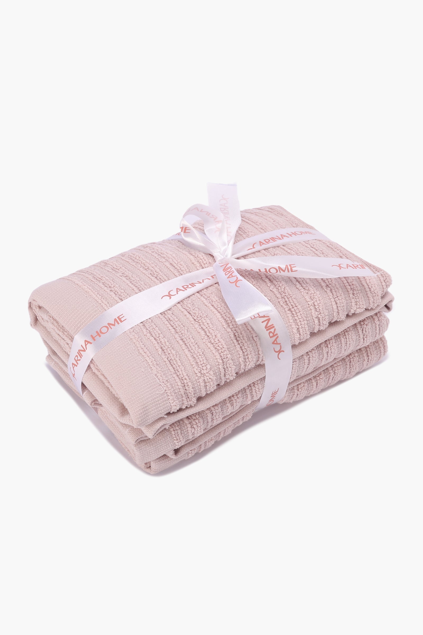 Ribbed Towel Set - 3 Pcs
