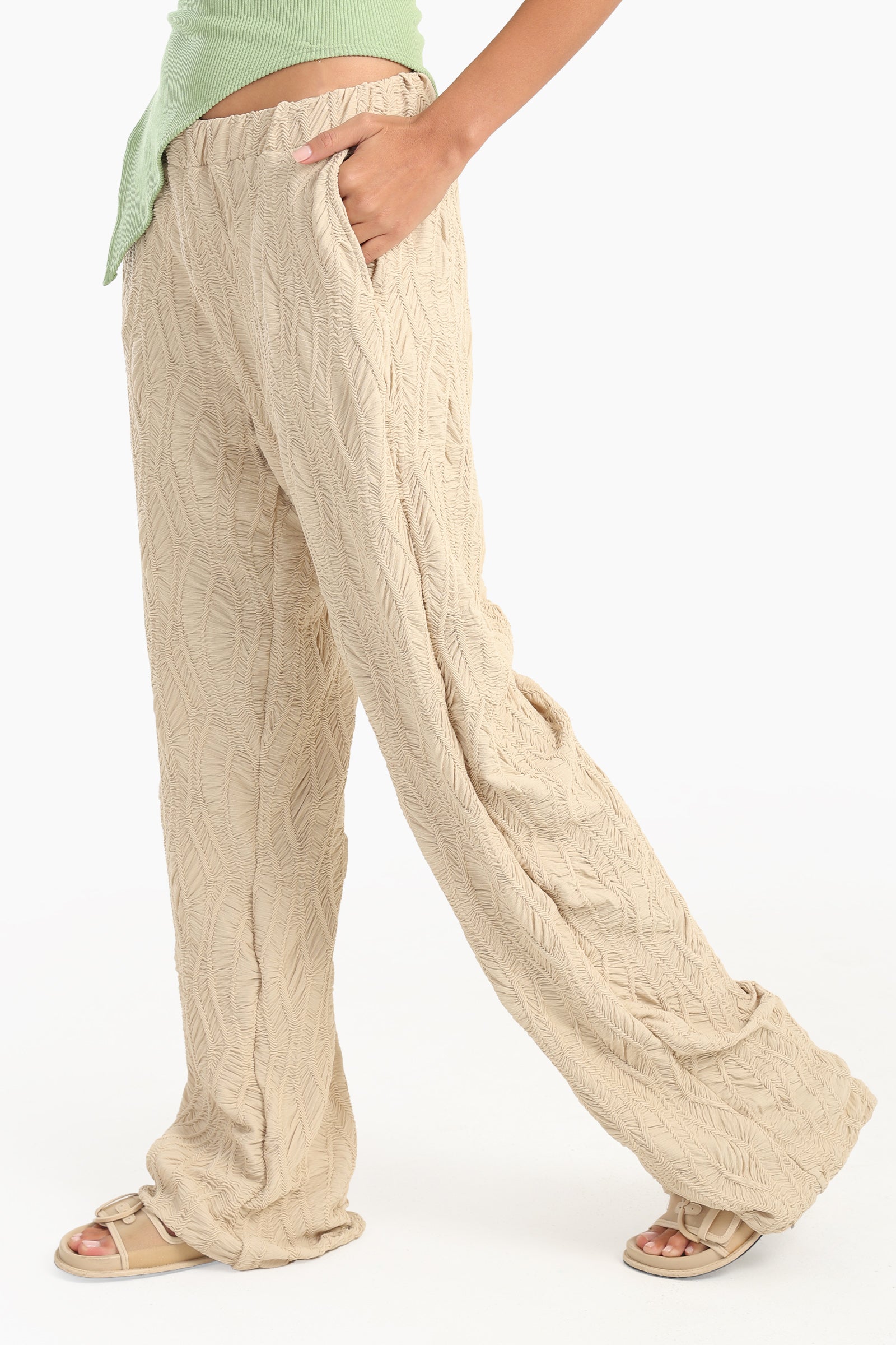 Ribbed Beach Pants with Pockets