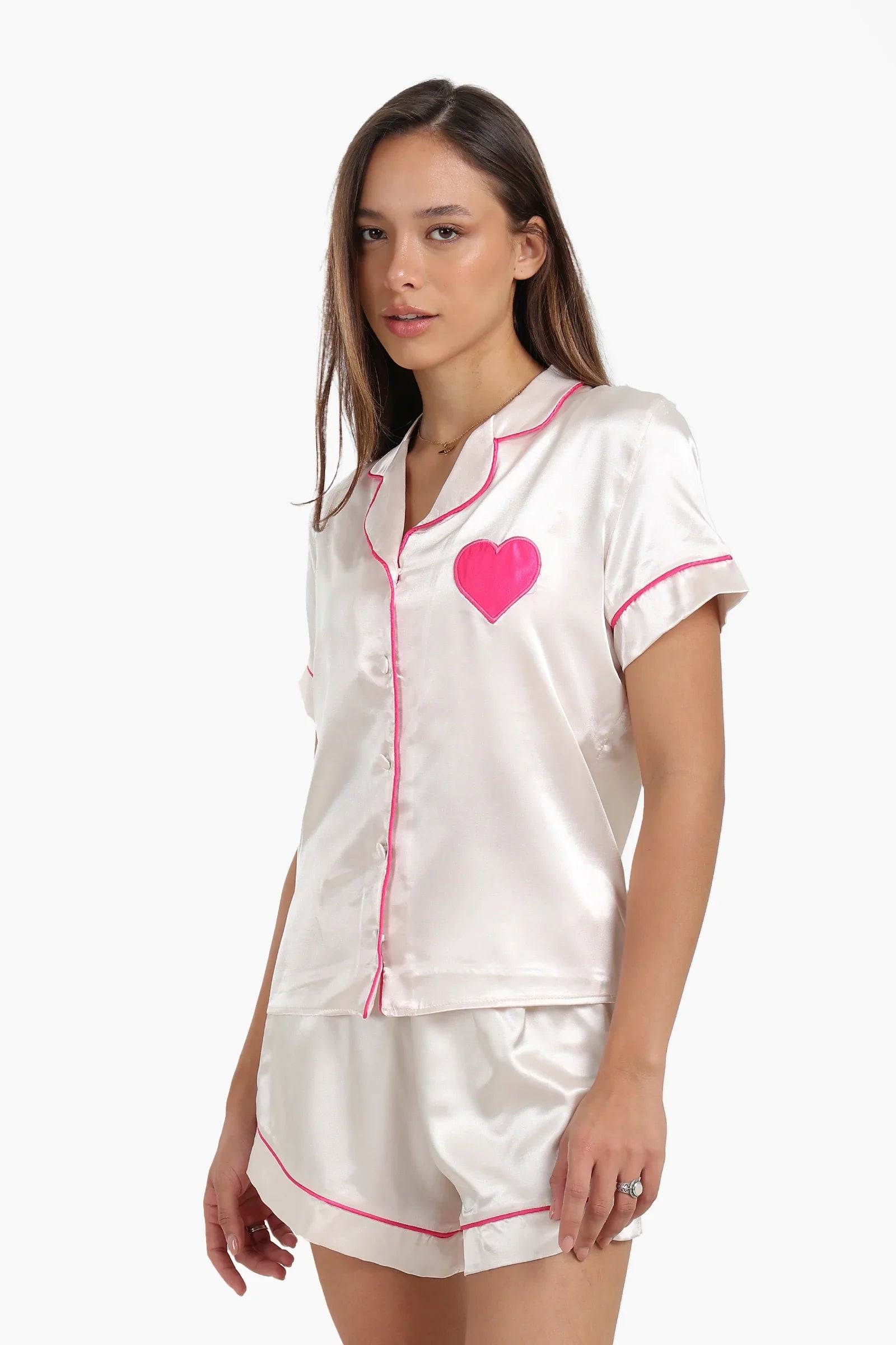 Pyjama Set with Fuchsia Piping