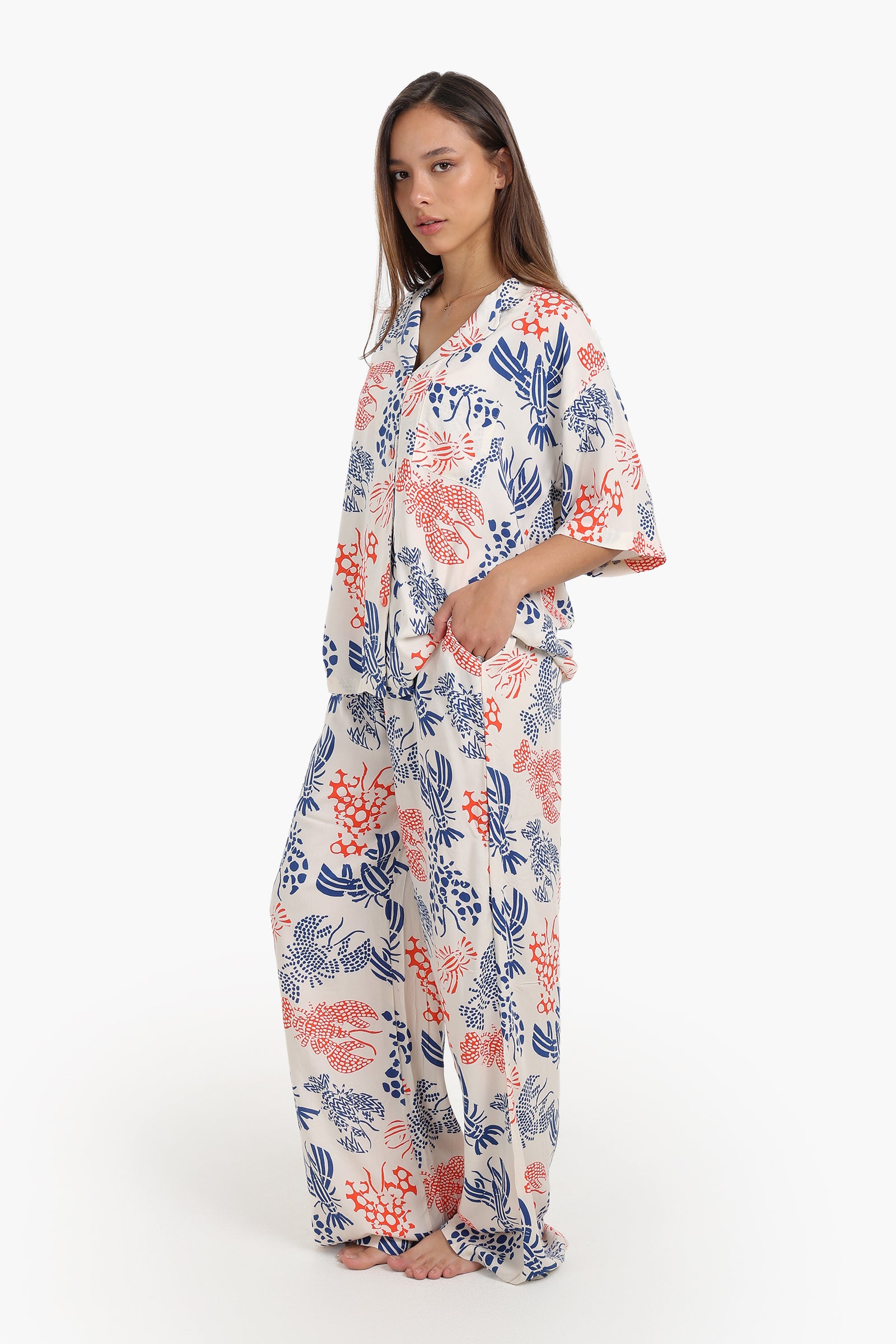 Short Sleeve Printed Pyjama Set
