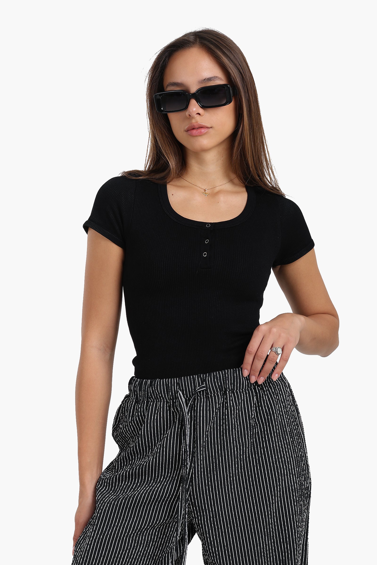 Top with Snap Button Closure