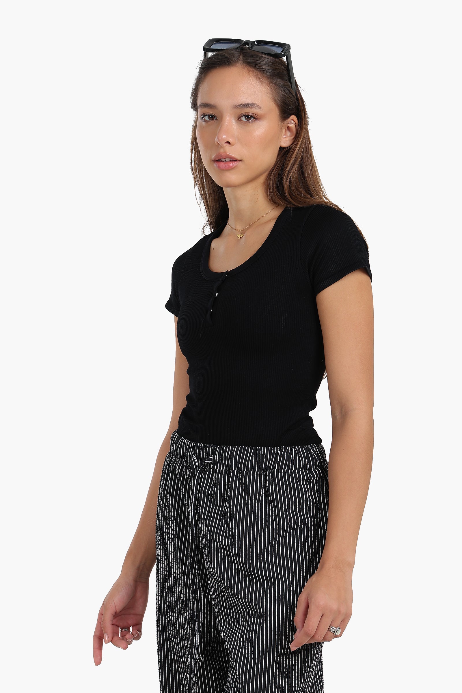 Top with Snap Button Closure
