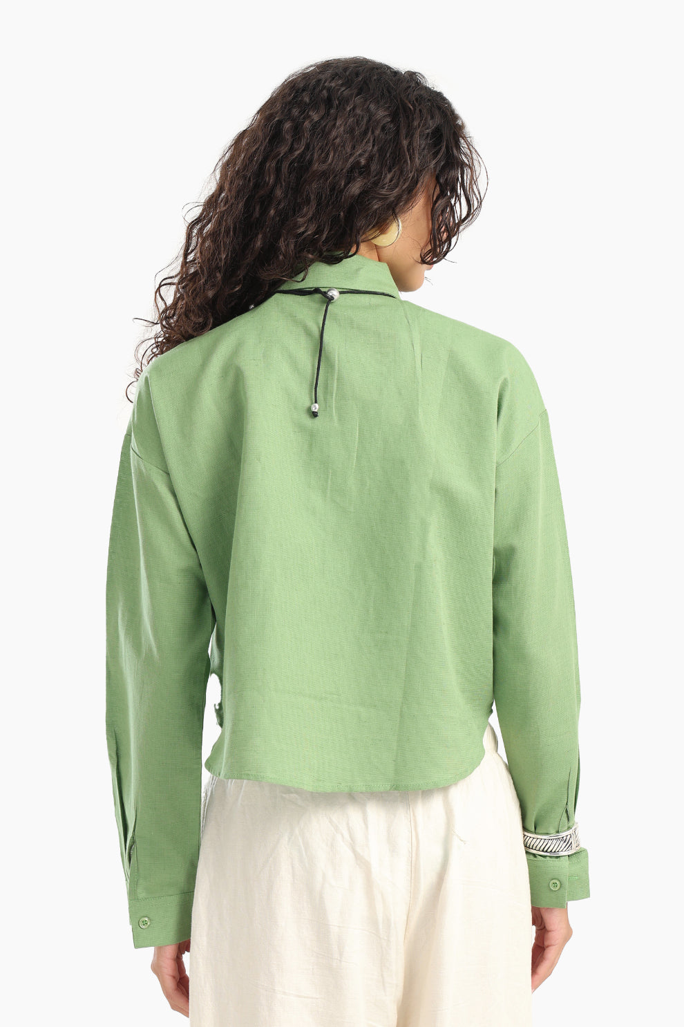 Long Sleeves Cropped Shirt