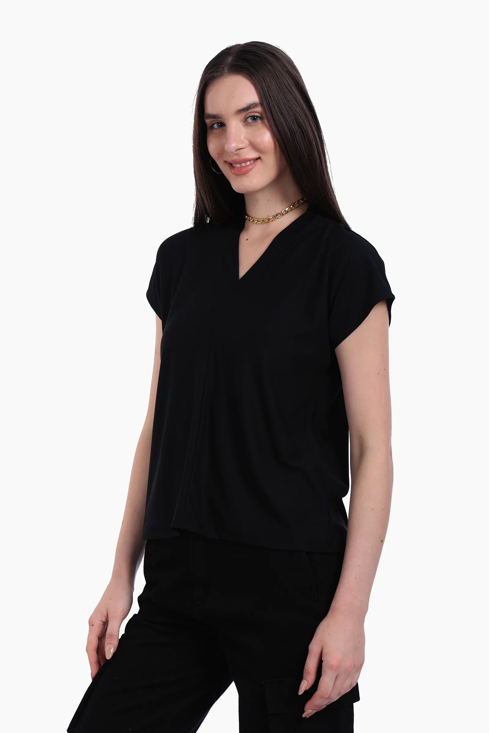 Black Crepe Blouse