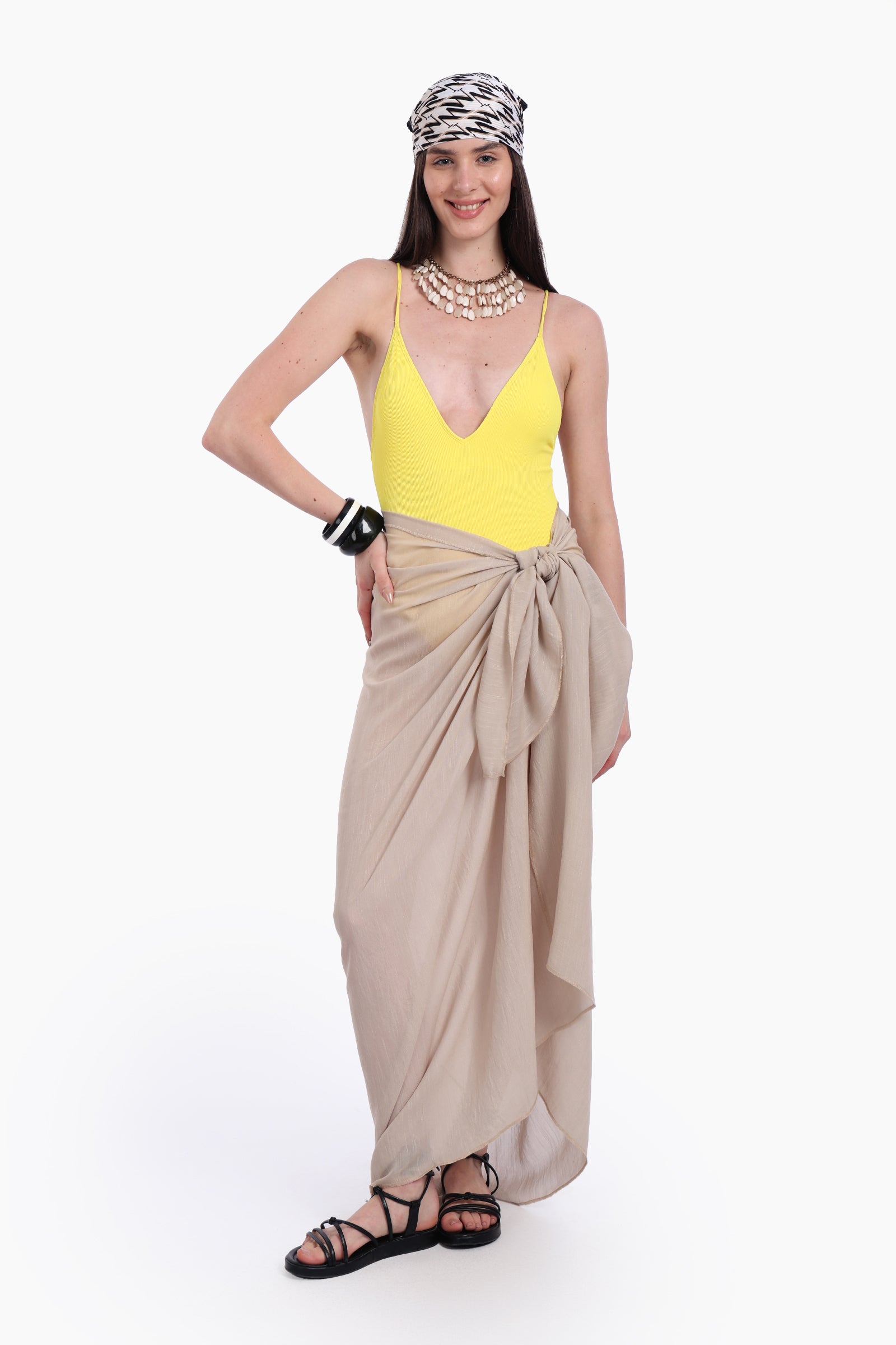 سارونغ سادة للشاطئ
