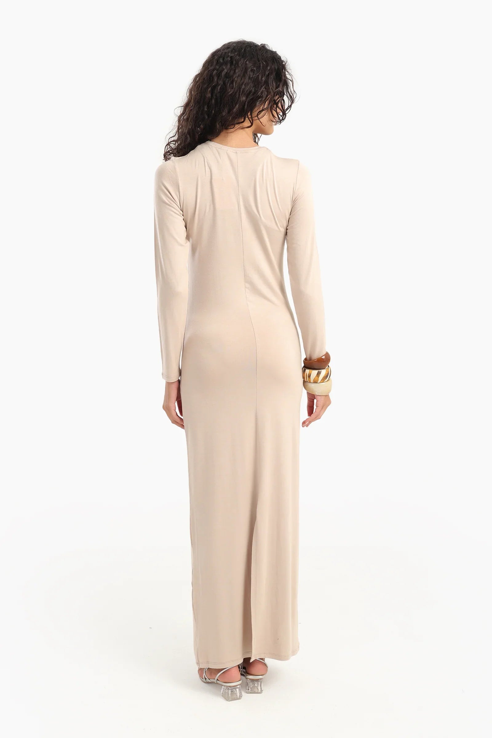 Slim Dress with Back Slit