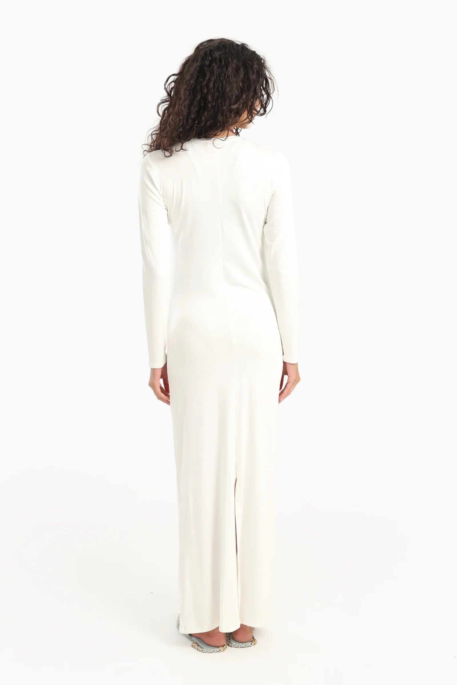 Slim Dress with Back Slit