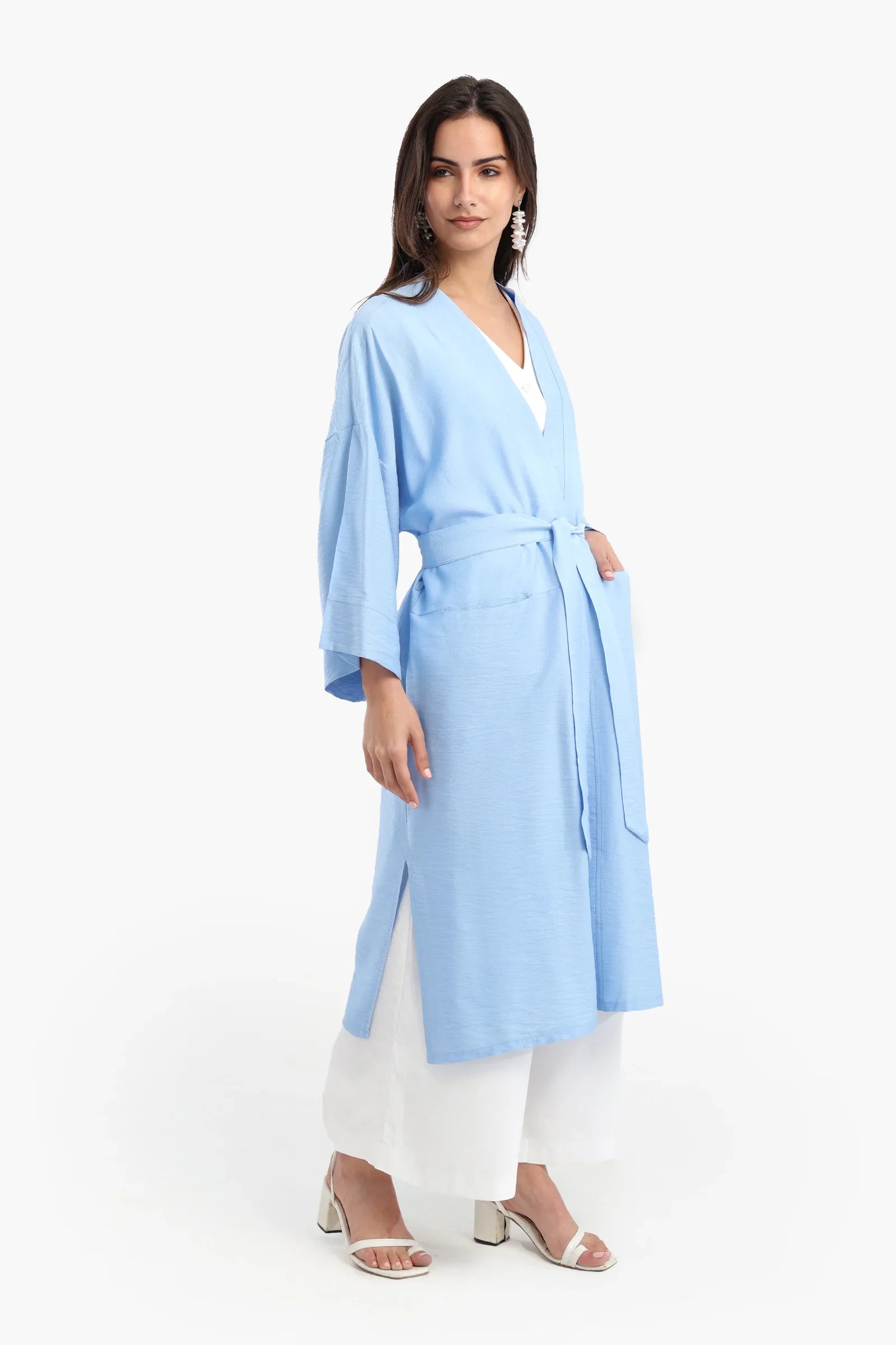 كيمونو مفتوح أزرق