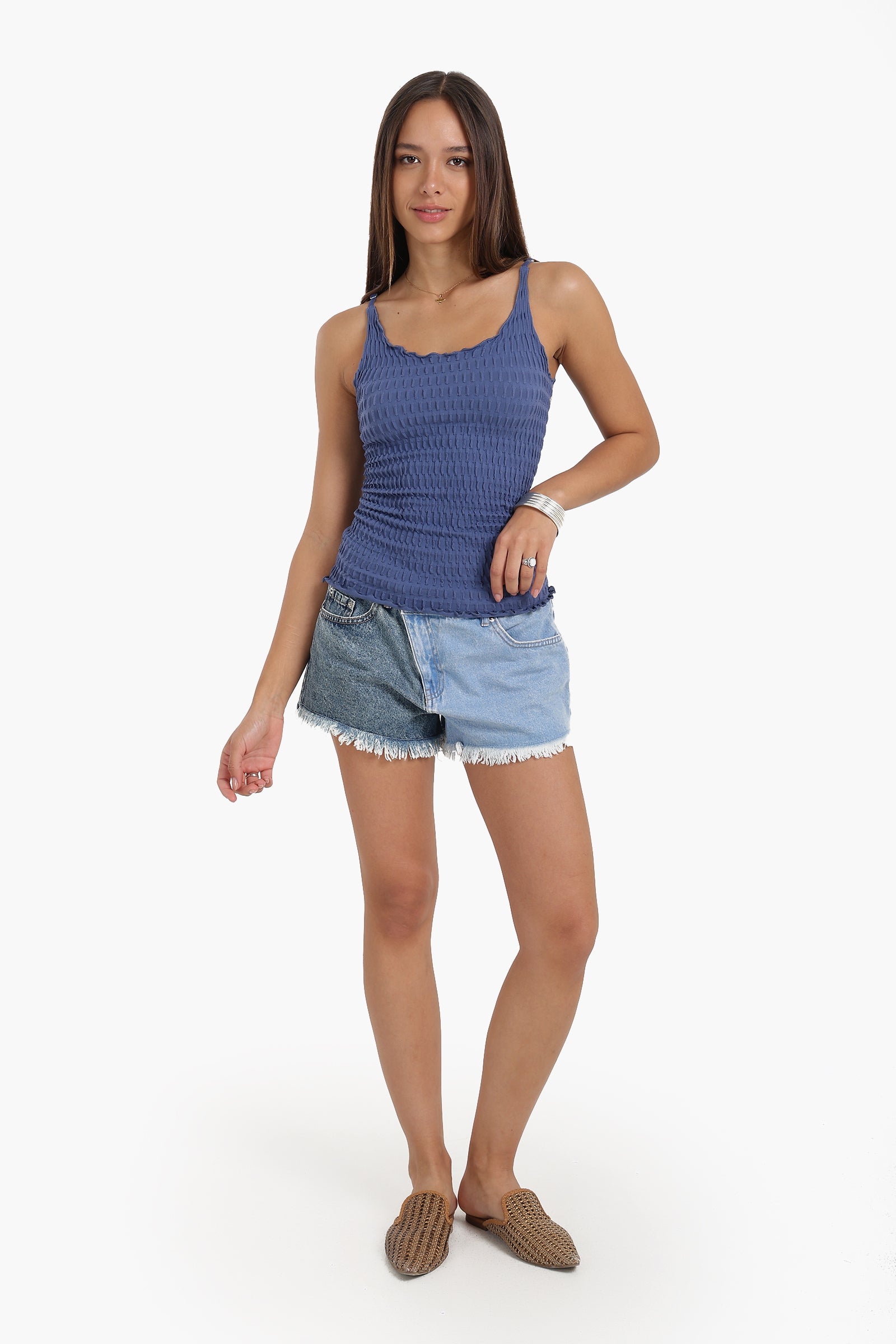Seamless Microfiber Crinkled Top