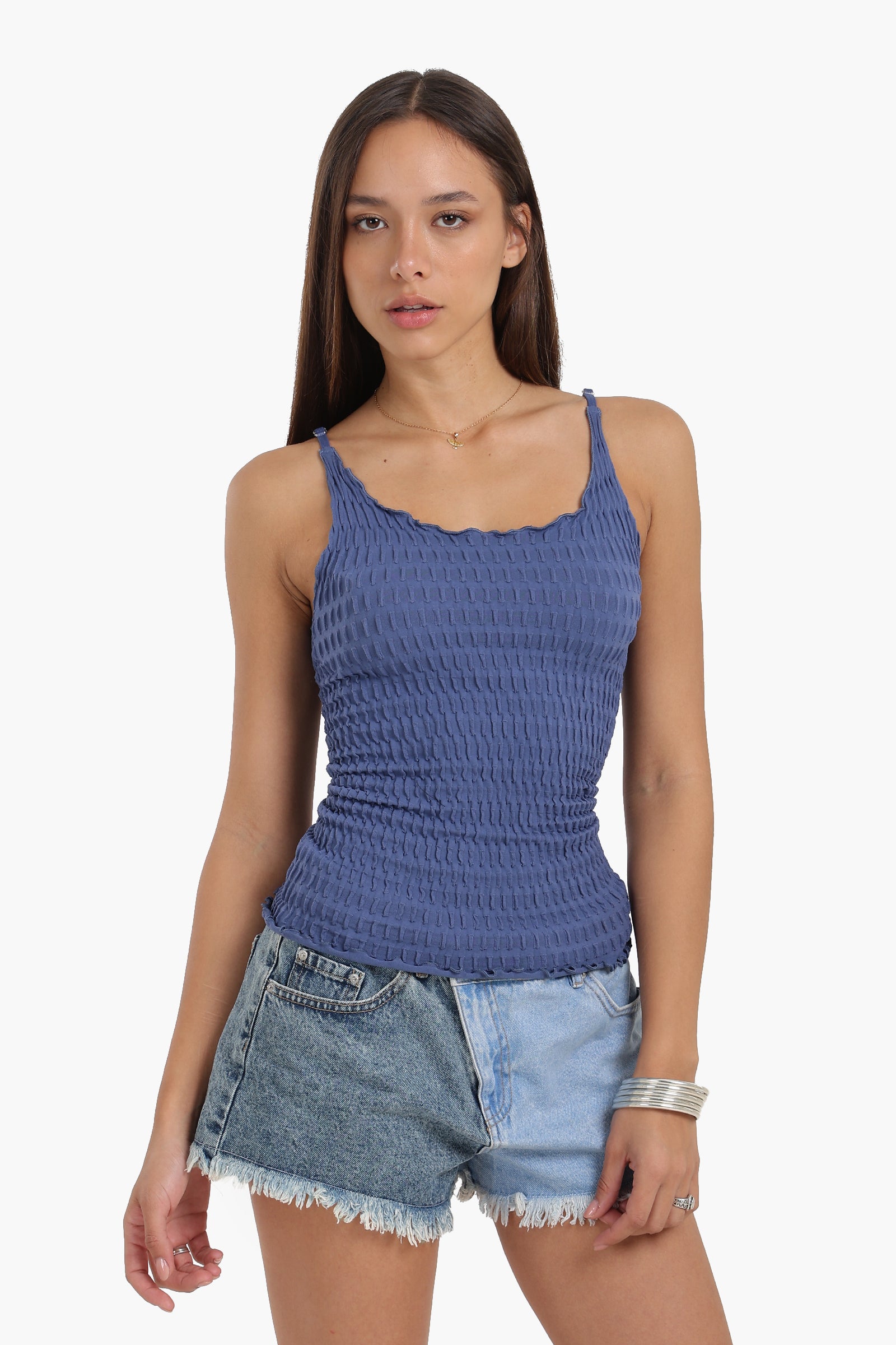 Seamless Microfiber Crinkled Top