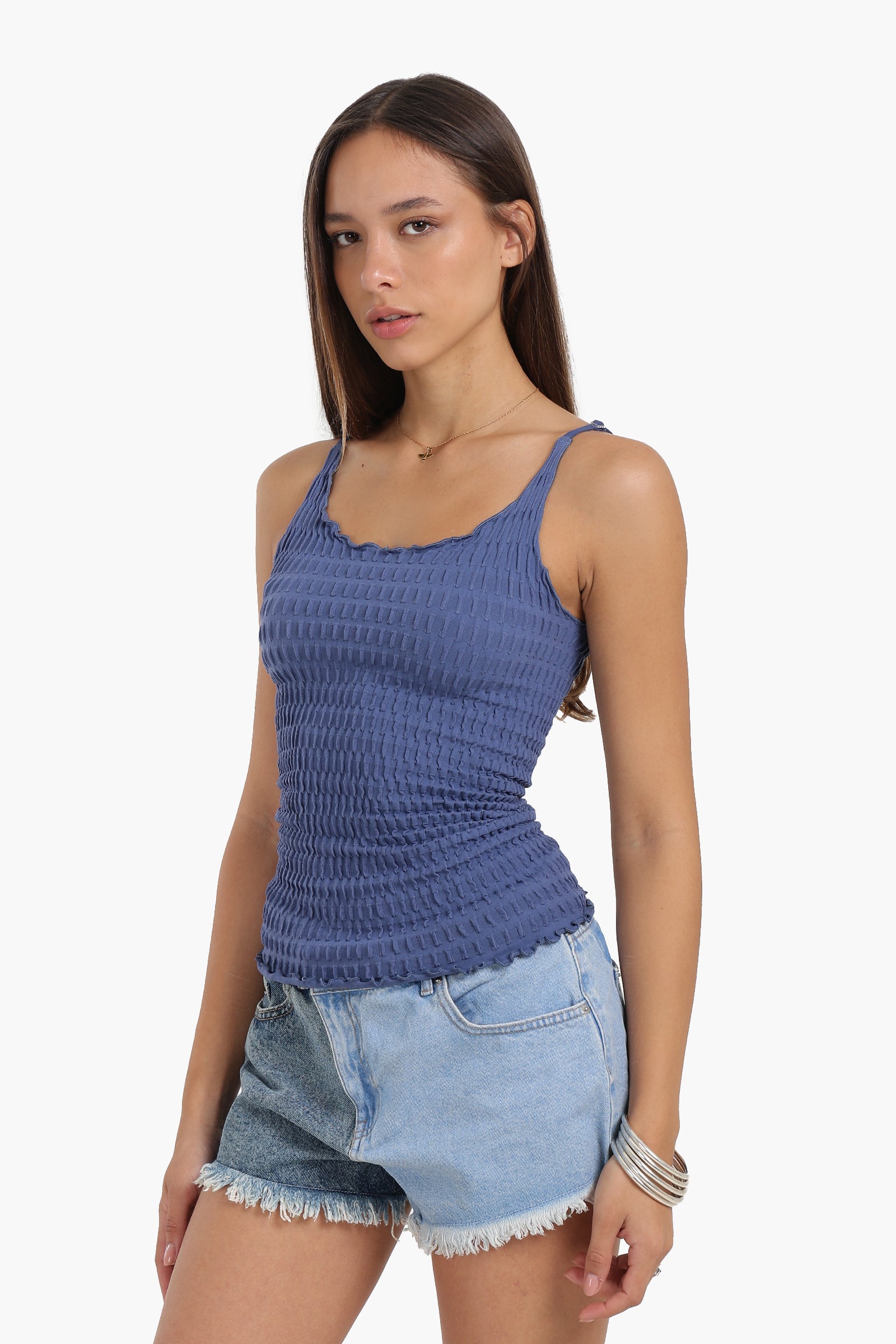 Seamless Microfiber Crinkled Top