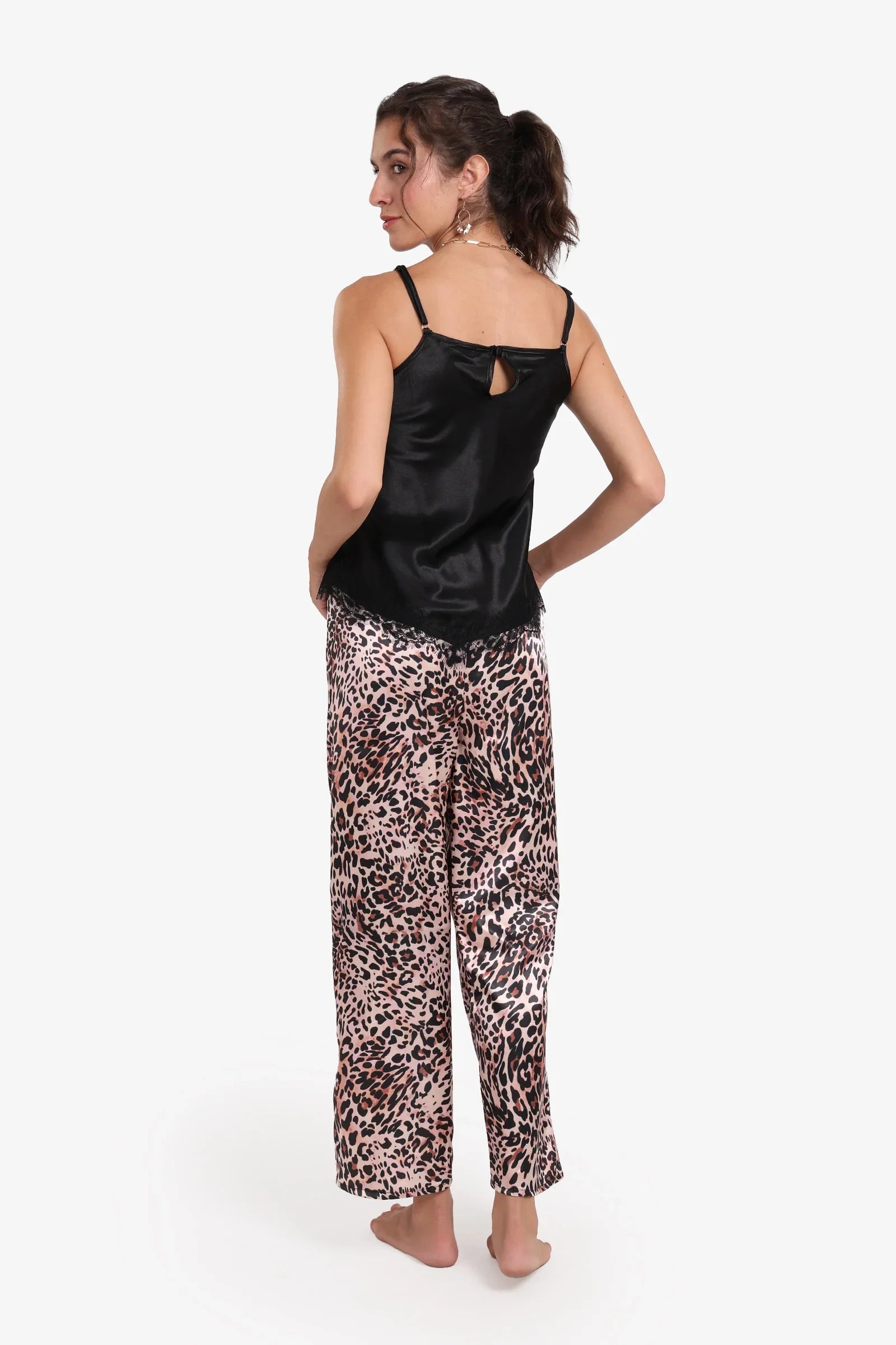 Printed Satin Pyjama Set