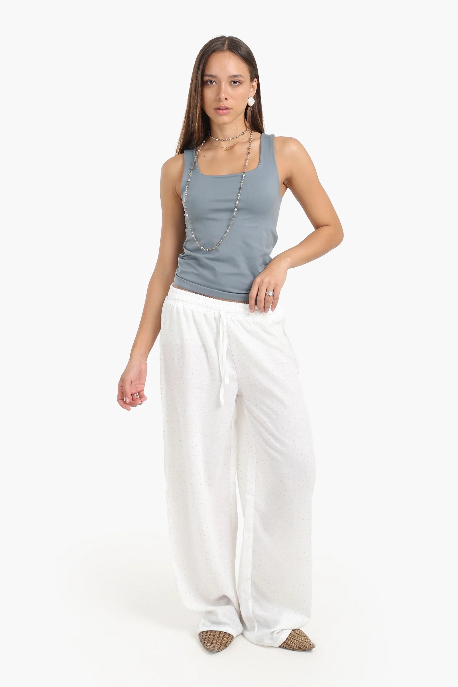 Sleek Solid Patterned Top