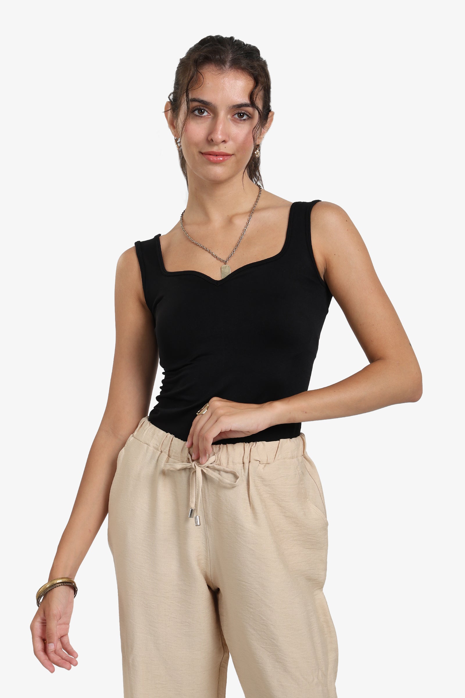 Sweetheart Neckline Tank Top