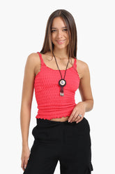 Seamless Microfiber Crinkled Top